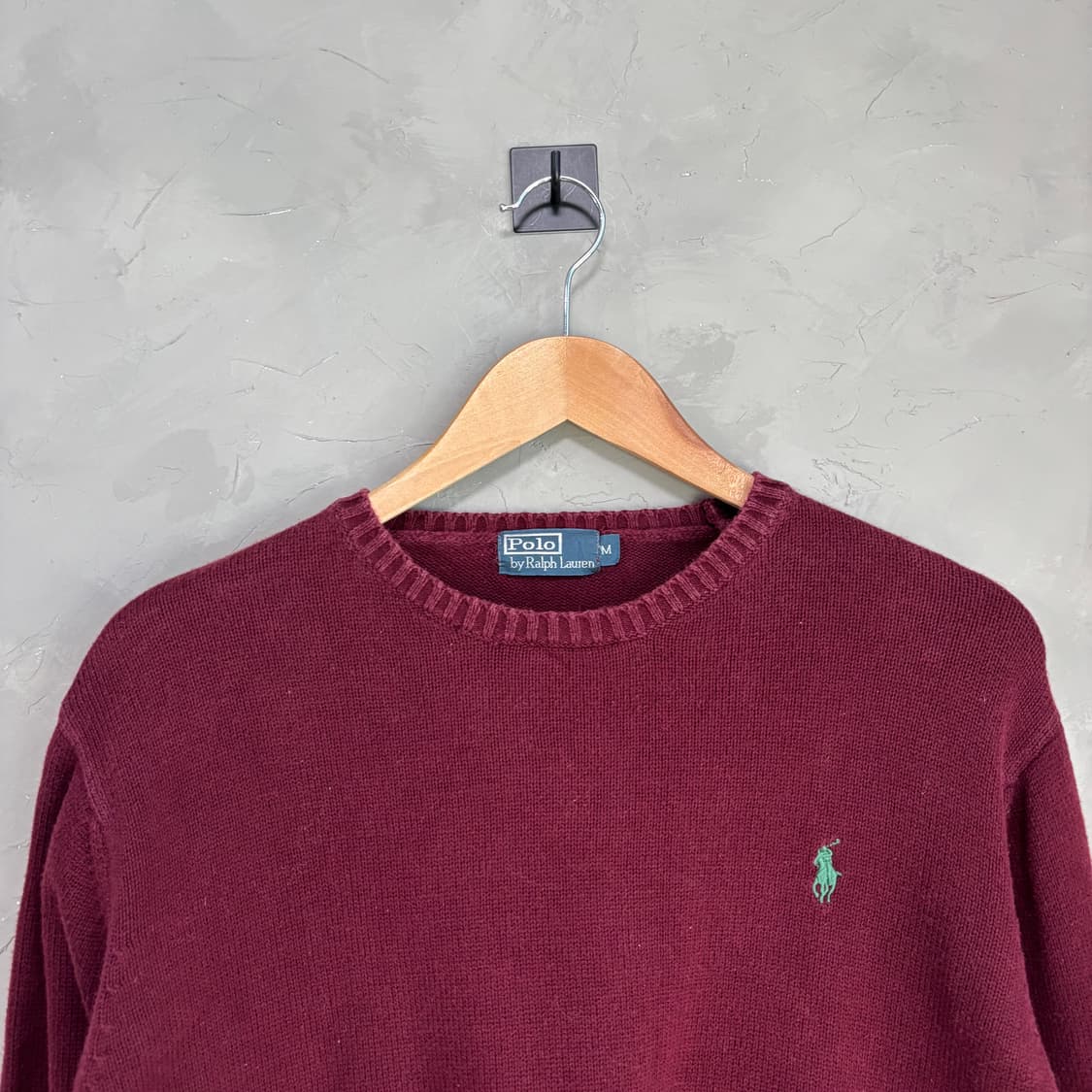 폴로 랄프로렌 커스텀 크롭 니트 버건디 상품이미지2