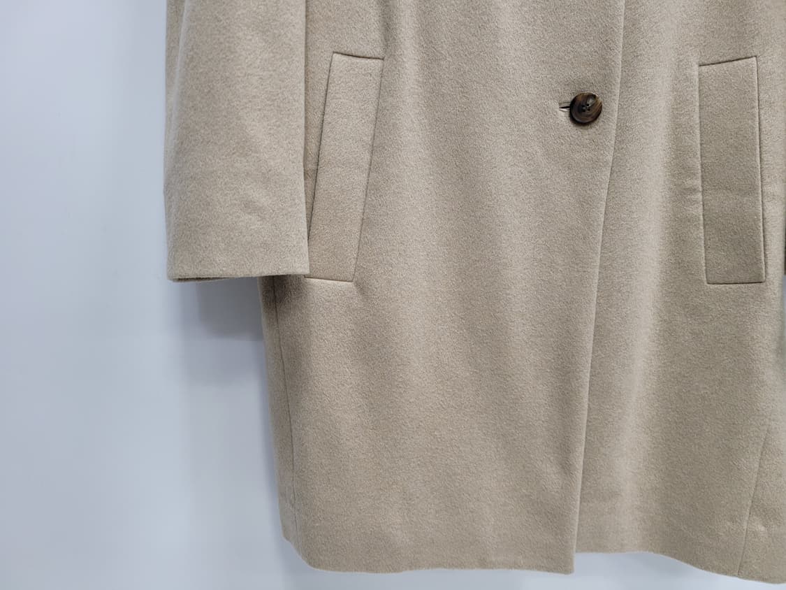 캘빈클라인 하이넥 캐시미어 코트 / 여 38 (82-88-165) 베이지 상품이미지4
