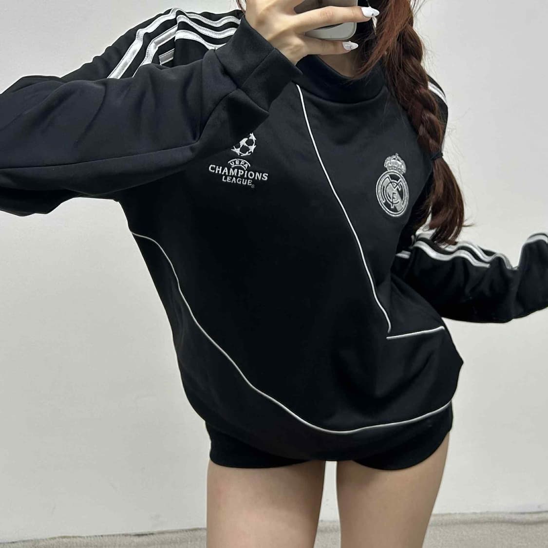 아디다스 레알마드리드 12/13유니폼 블랙 트레이닝탑 드릴탑 긴팔 져지( 상품이미지1