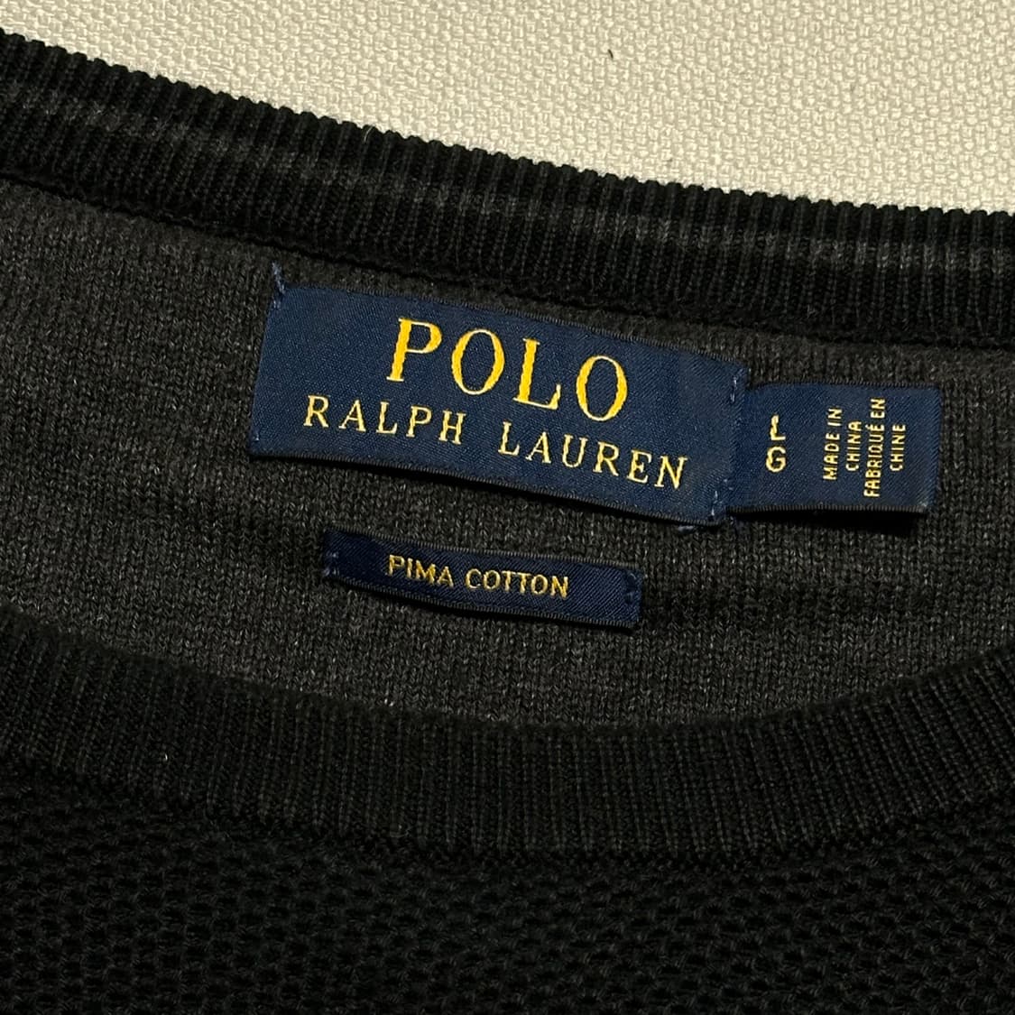 Polo Ralph Lauren 피마코튼 블랙 니트 상품이미지3
