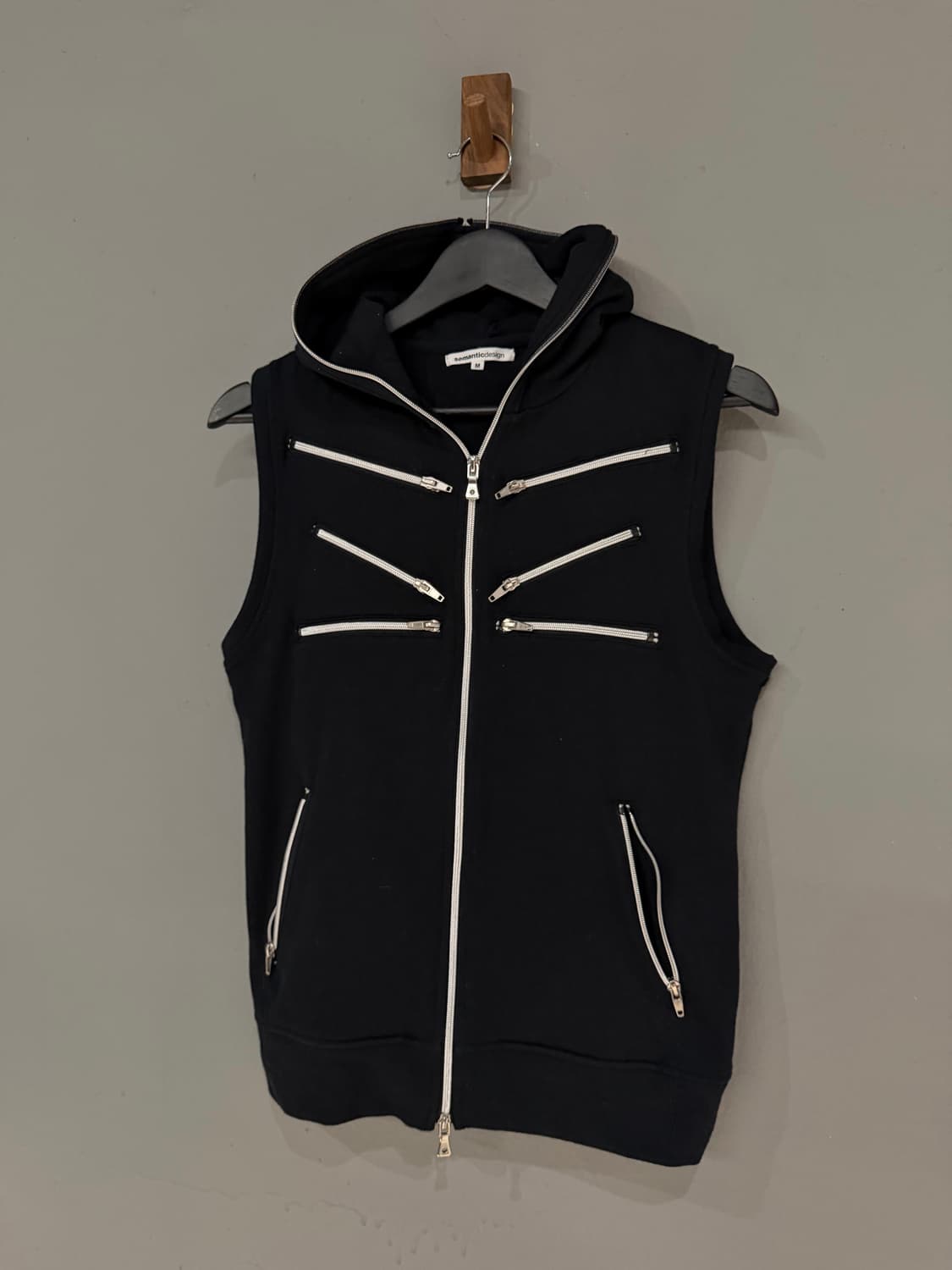 semantic design multi zipper vest zip-up 상품이미지6