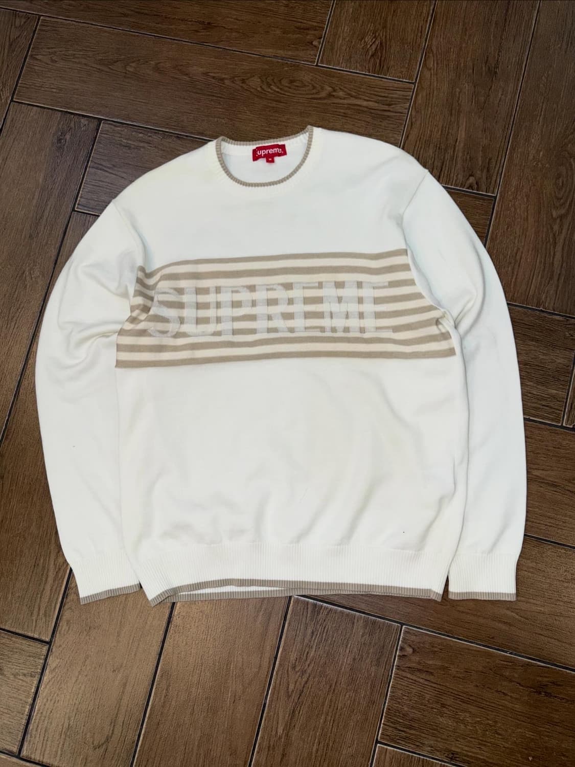 Supreme Chest Stripe Logo Crewneck 상품이미지7
