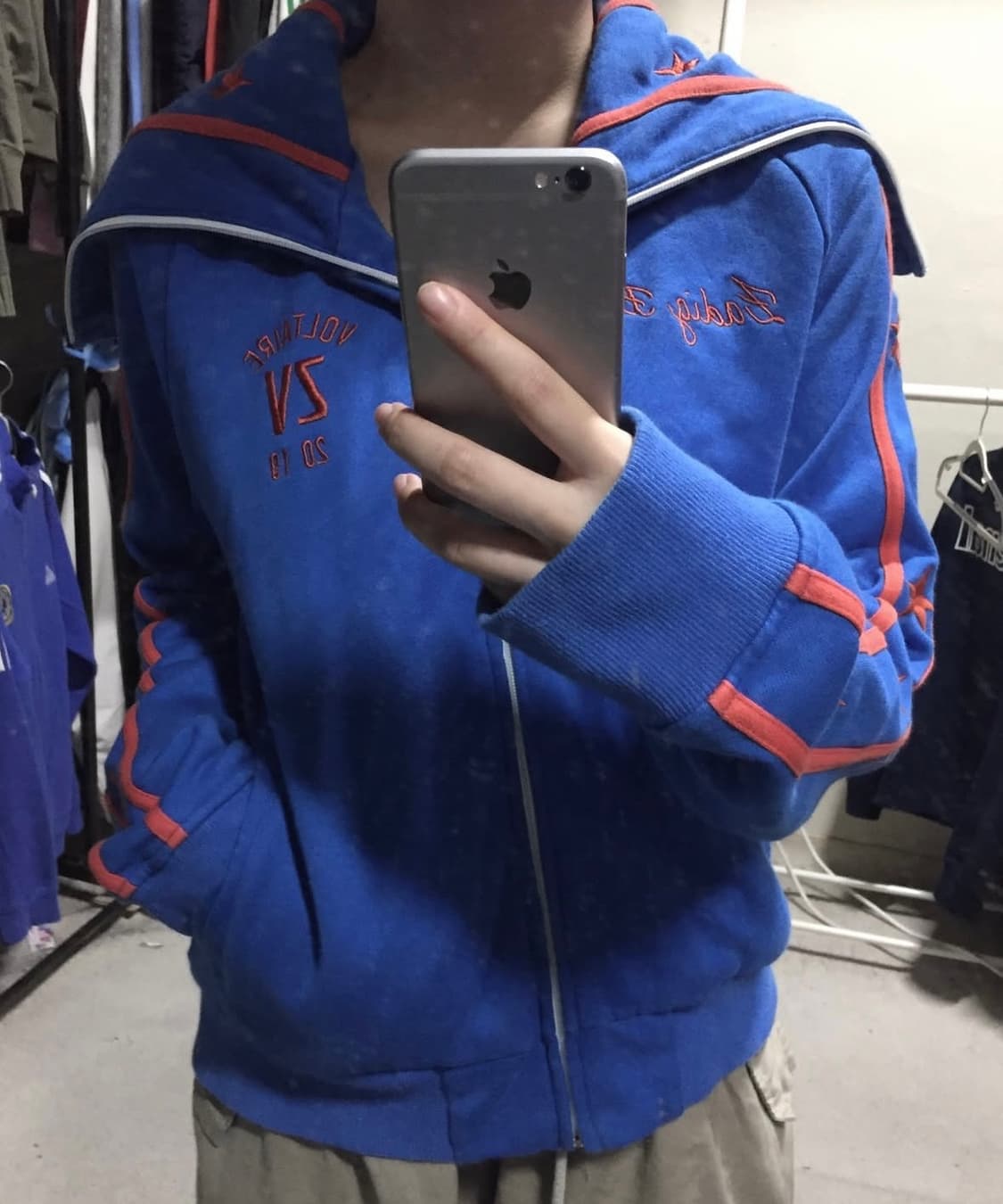 쟈딕앤볼테르 블루 오렌지 오픈 카라 세라 트랙탑 져지 집업 상품이미지1