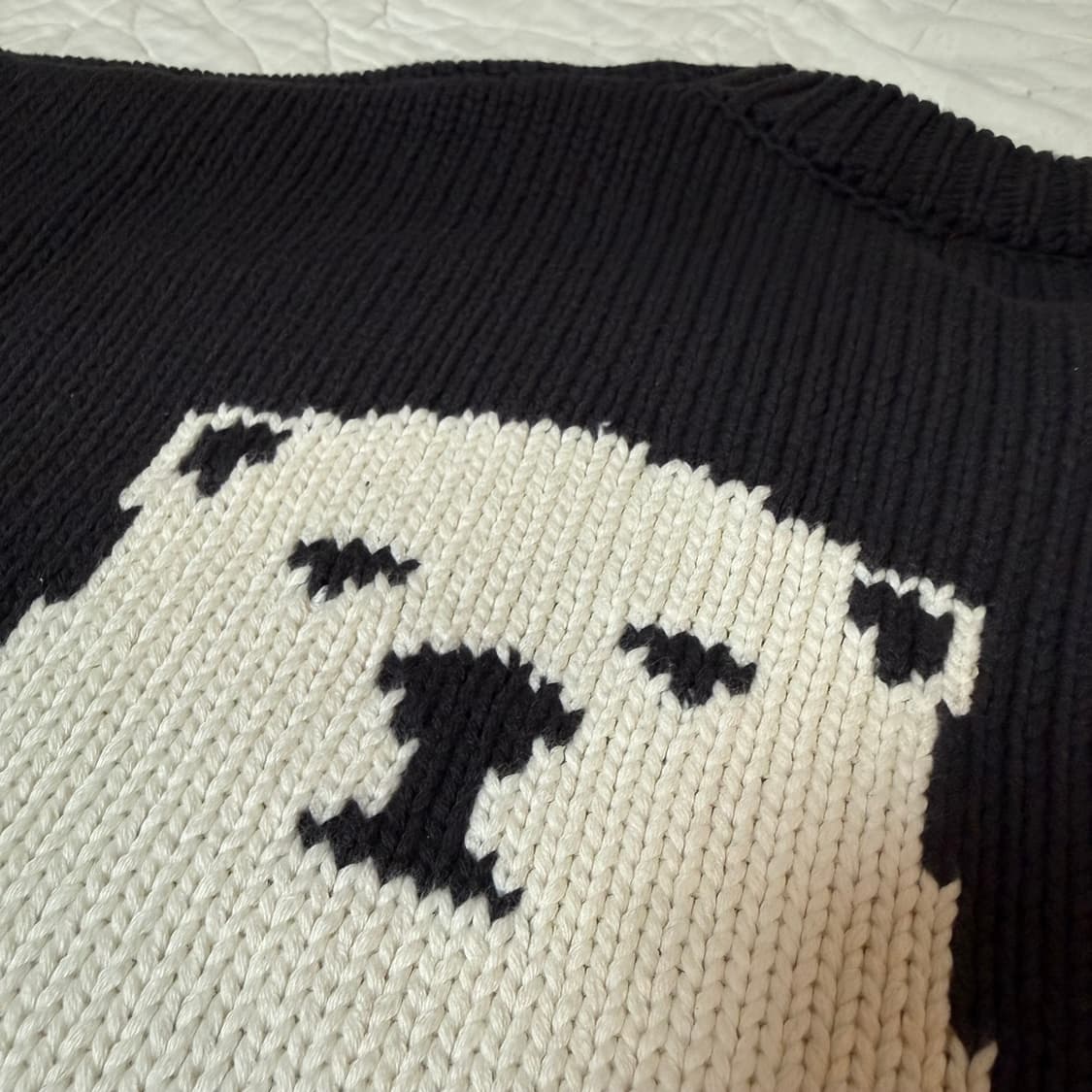 24FW 휴먼메이드 북극곰 니트 차콜 M사이즈  상품이미지2