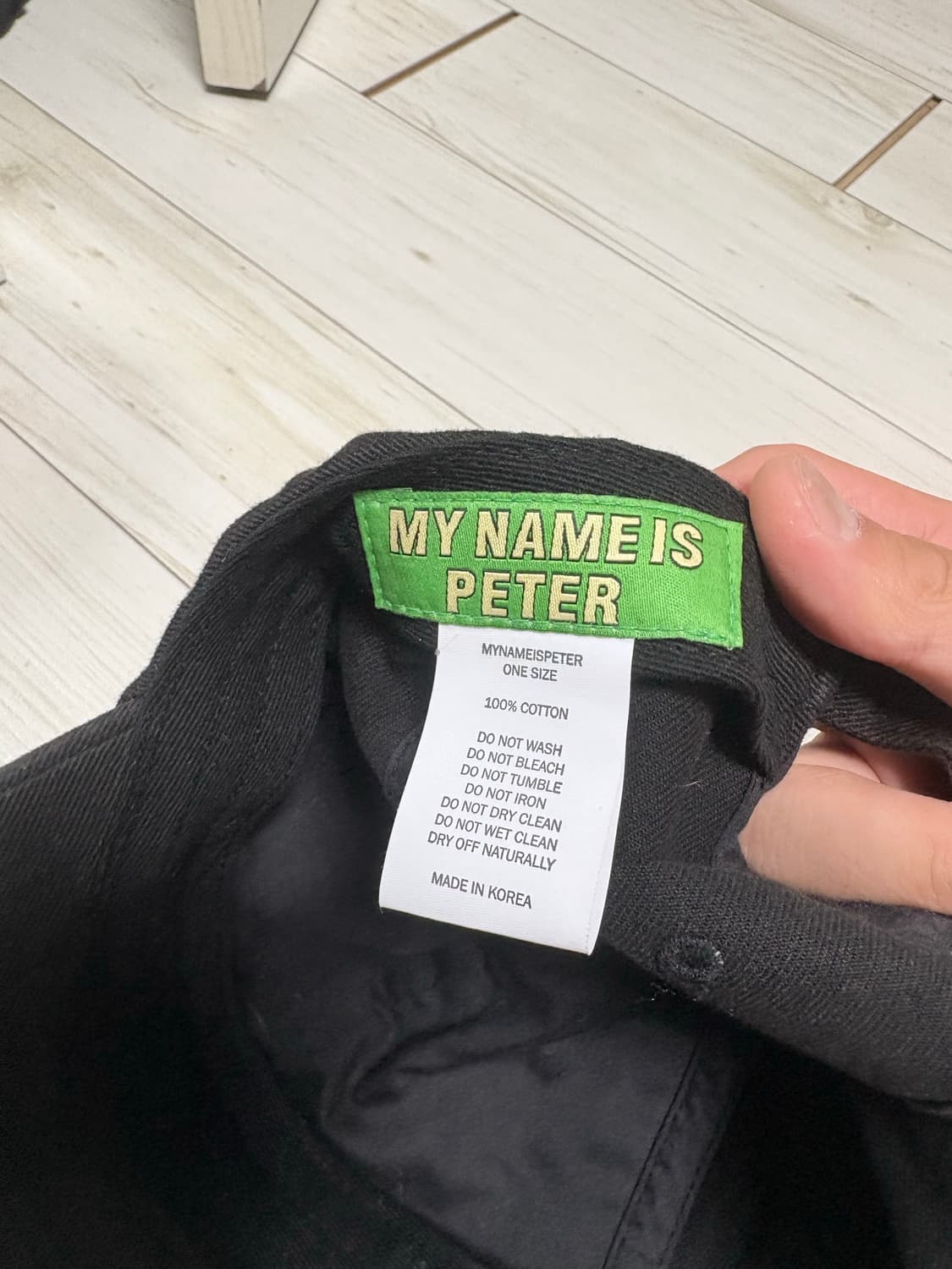 마이네임이즈피터 6패널 볼캡 블랙 상품이미지3