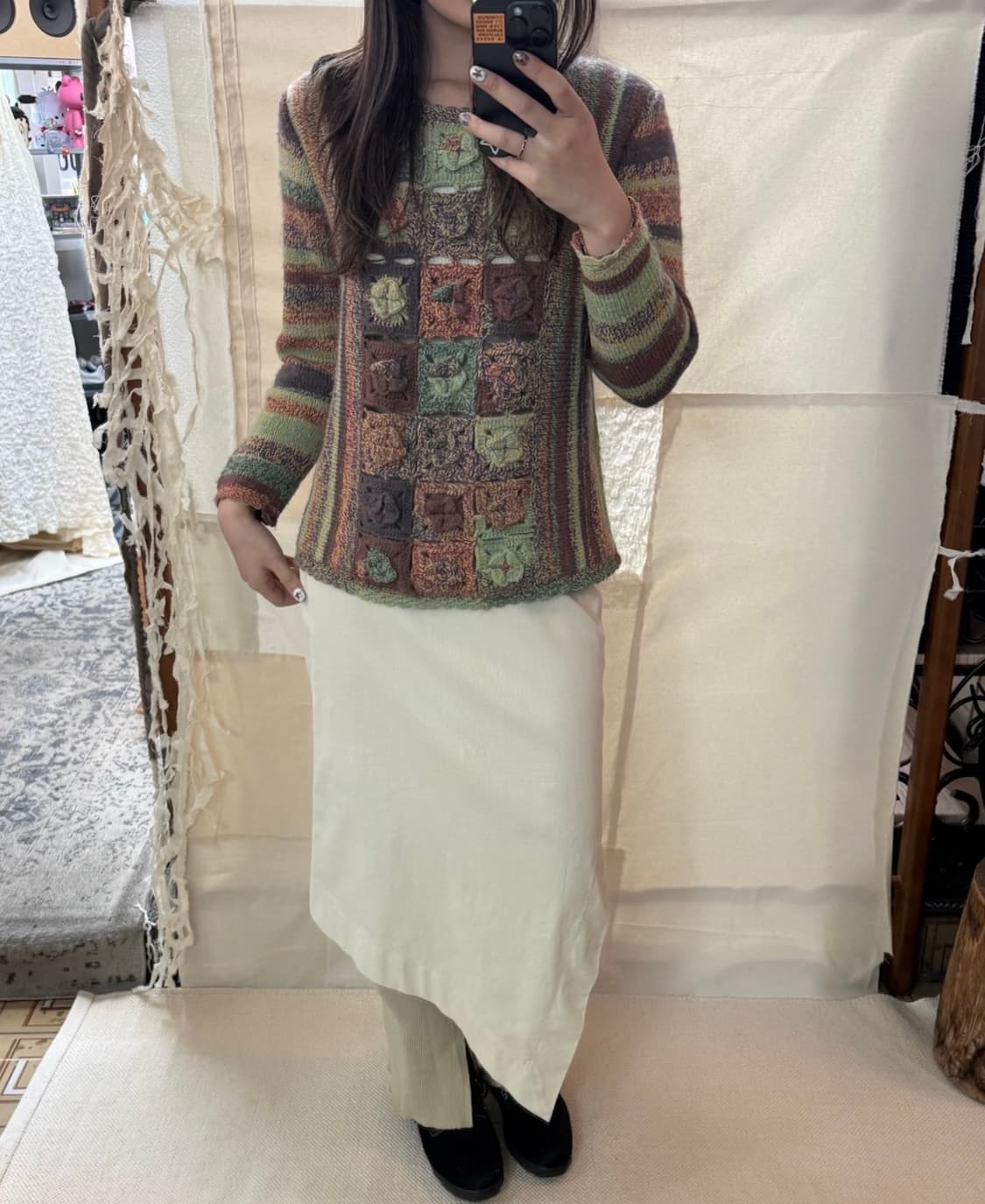 hippie flower crochet knit 상품이미지1