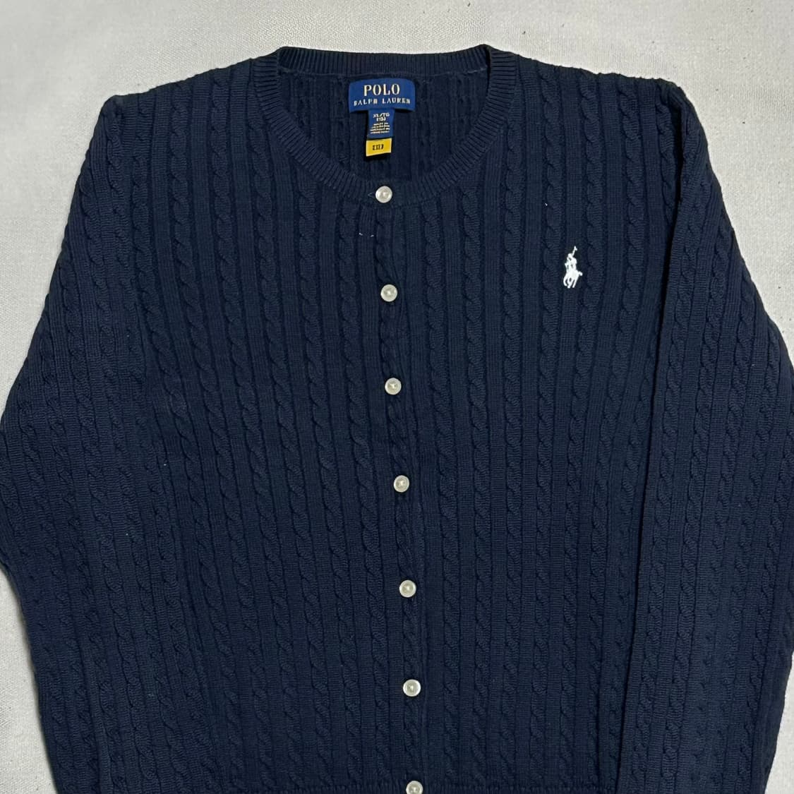 XL 폴로랄프로렌 여성용 네이비 케이블 가디건 상품이미지1