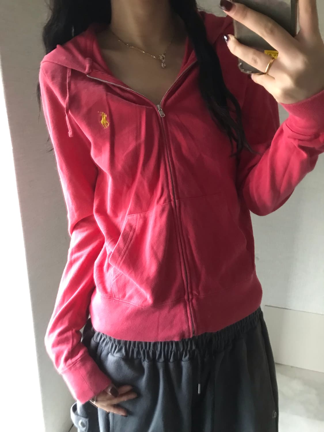 폴로 체리핑크 후드집업 상품이미지2