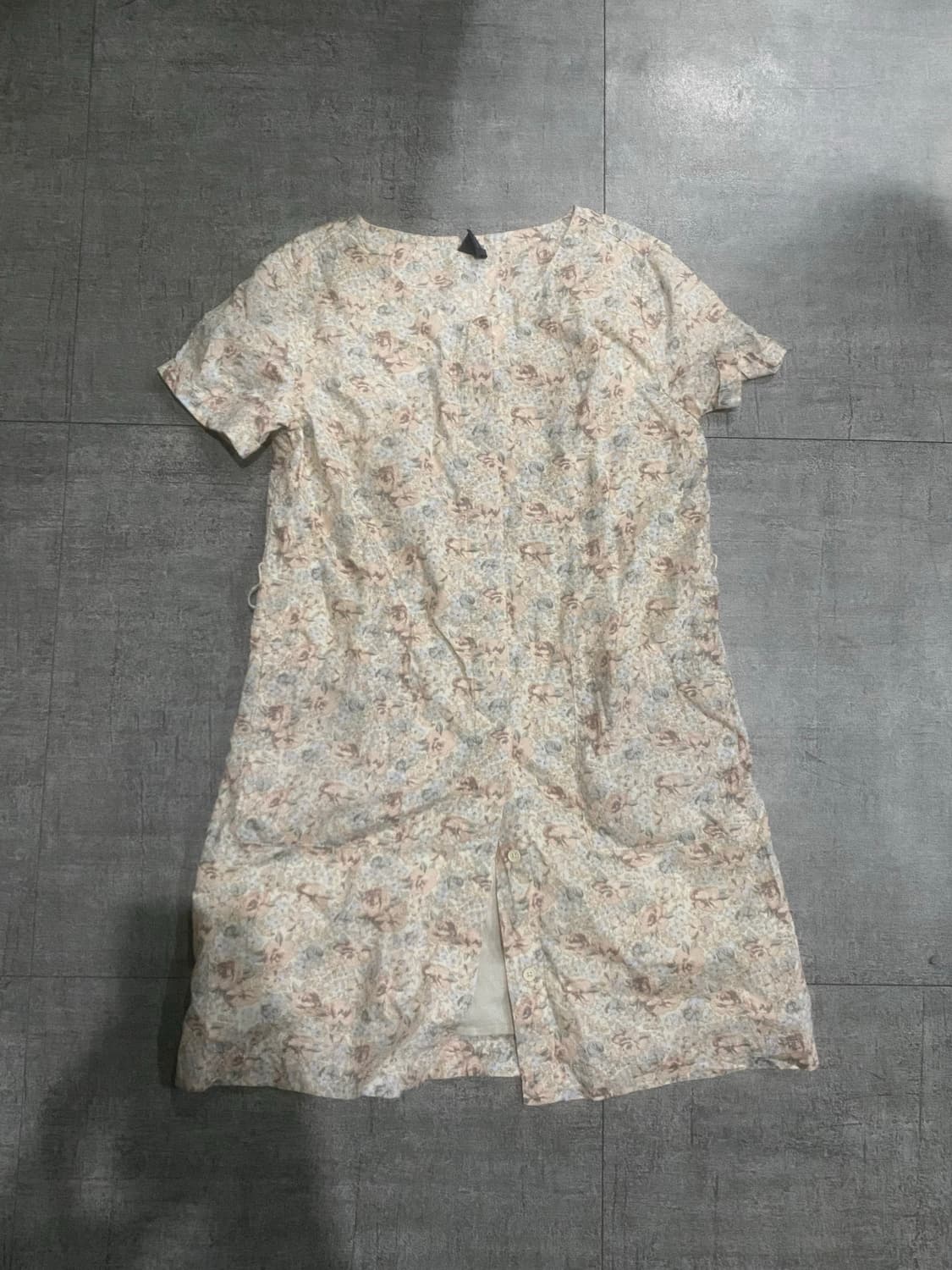 일본빈티지 Gap 하구미모리걸 할메카지 플라워 주머니 미디원피스 상품이미지1