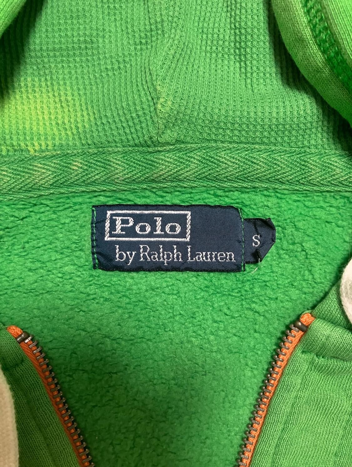 폴로 랄프로렌 그린 & 오렌지 포니 후드 집업 상품이미지3