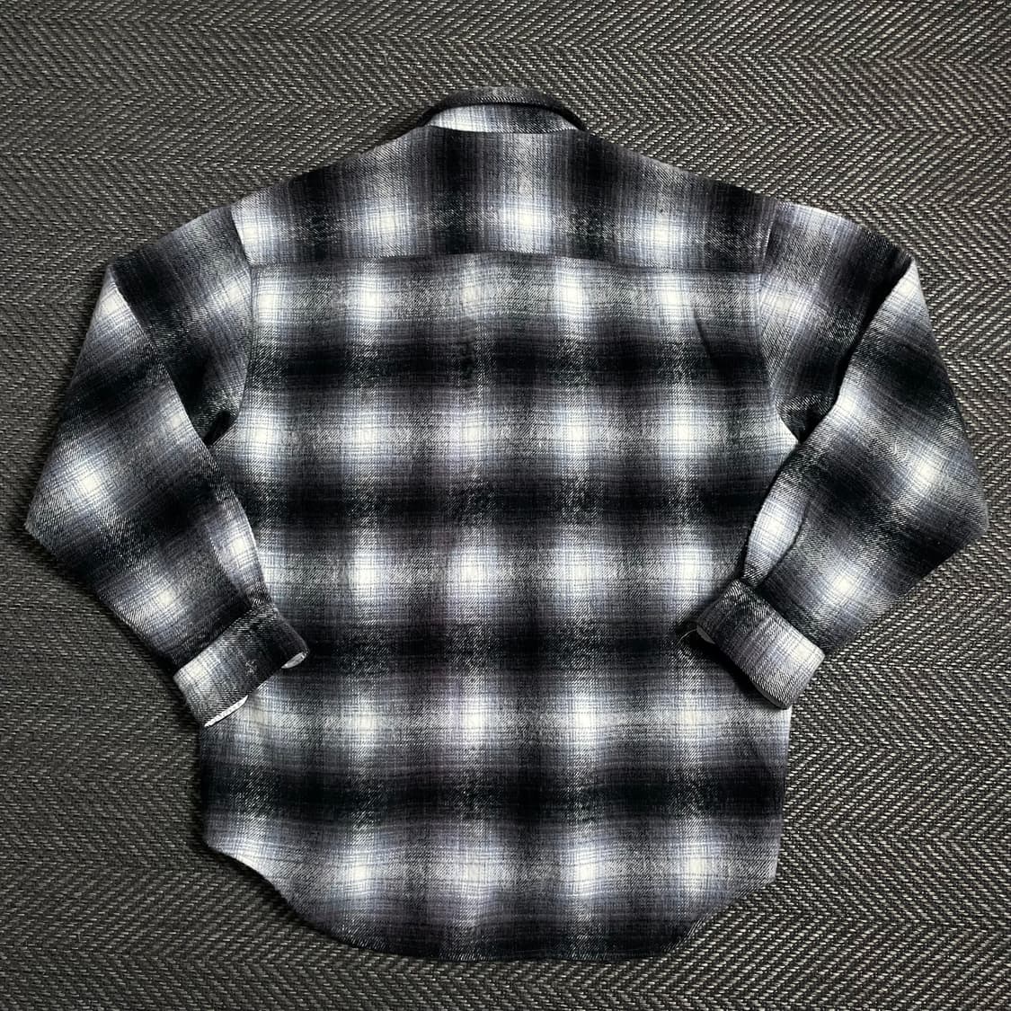 빈티지 미니멀 체크 그라데이션 치카노 플란넬 셔츠y 4739 상품이미지6