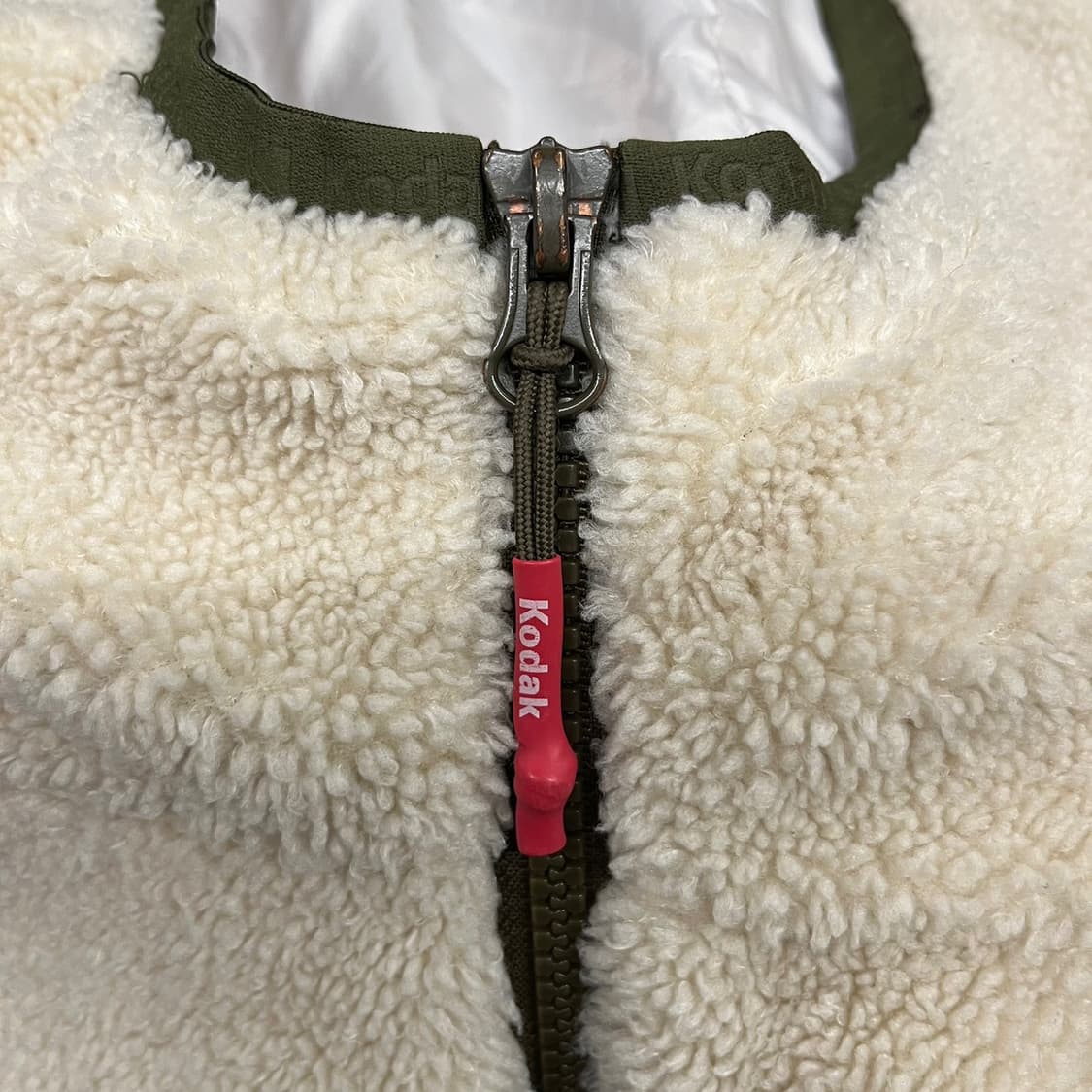 [정품/xs,85] 코닥 후리스 집업 아이보리 b8 상품이미지5