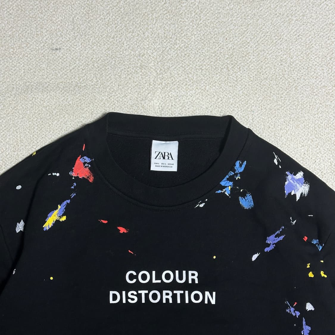 자라 컬러 디스토션 페인트 스플래터 스웻셔츠 상품이미지5