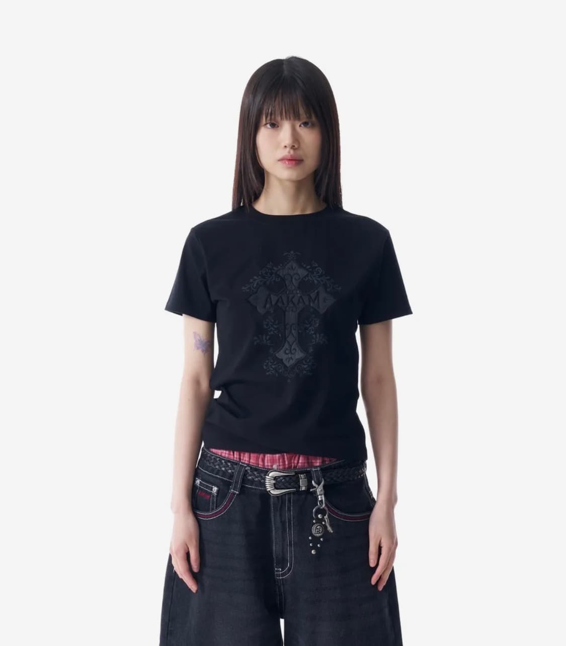 아캄 AKKAM AKM CROS2 Half Top (Black) 상품이미지2