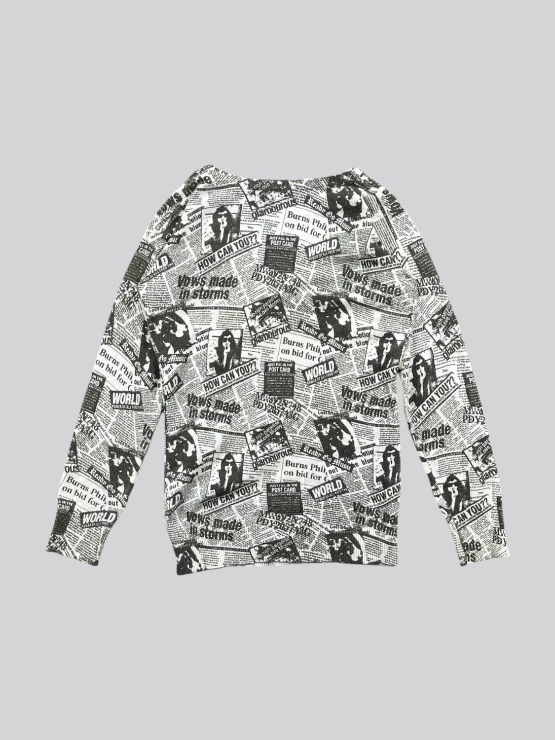 Vintage 프린팅 브이넥 니트  상품이미지3