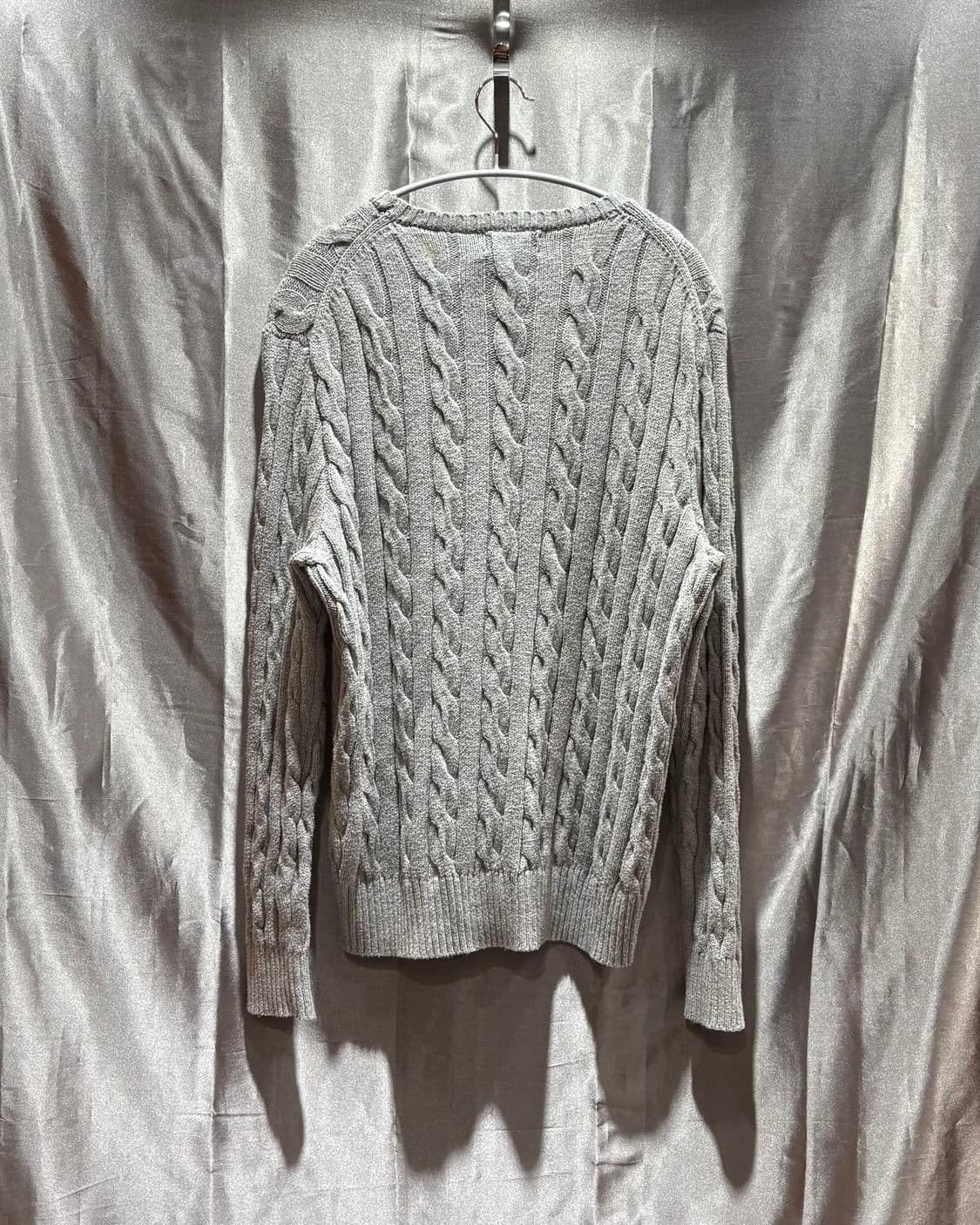 S 폴로랄프로렌 네이비포니 그레이 케이블 니트 상품이미지3