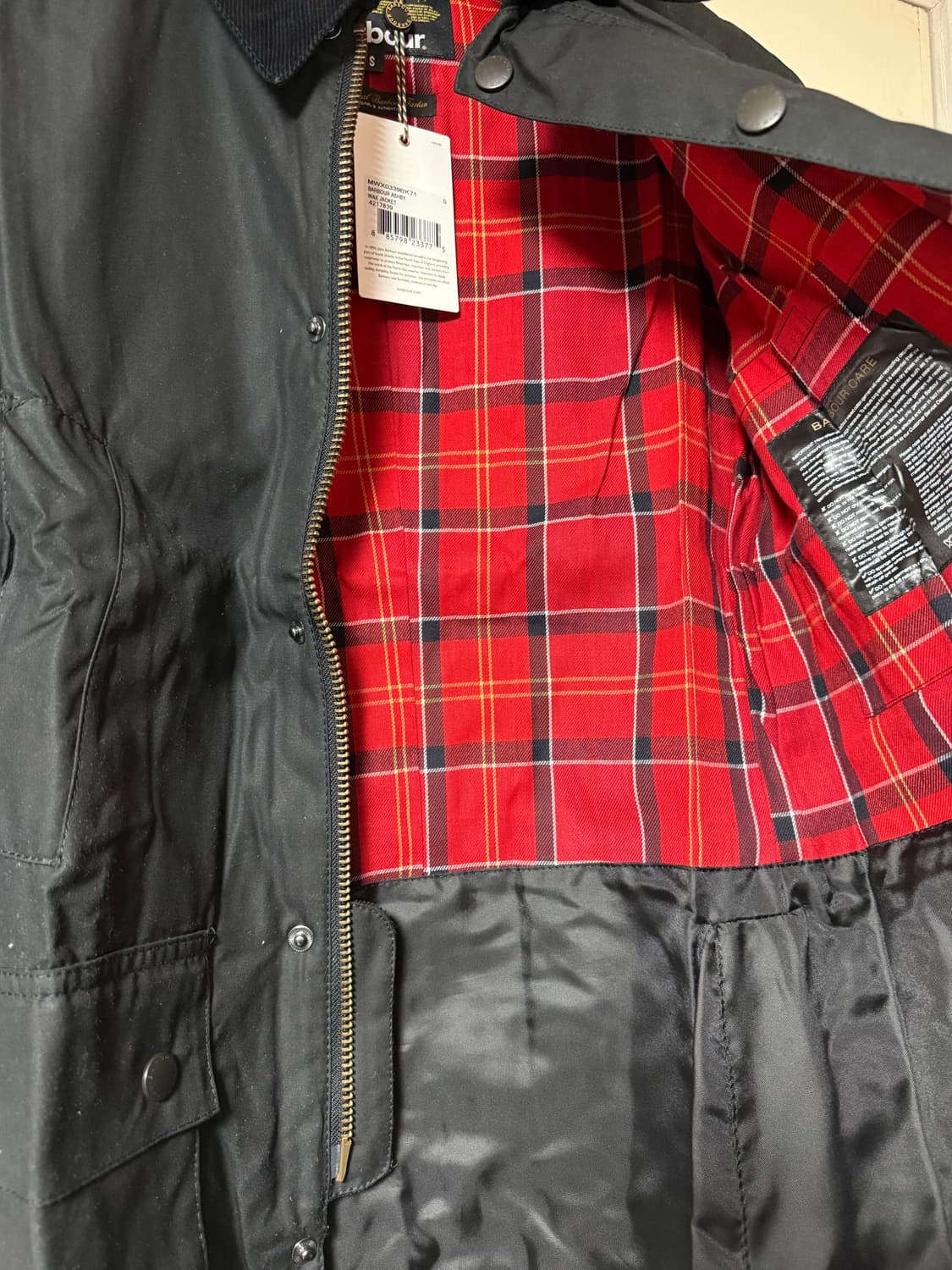 바버 애쉬비 왁스 자켓 블랙 S 상품이미지9