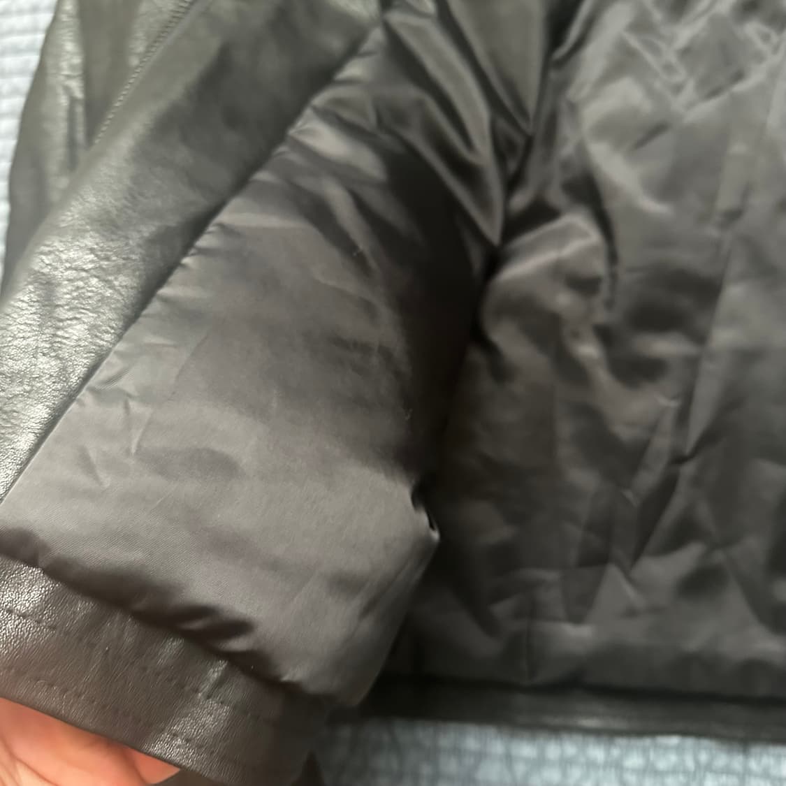 이지노이지 레더 크롭 바이커자켓 상품이미지2