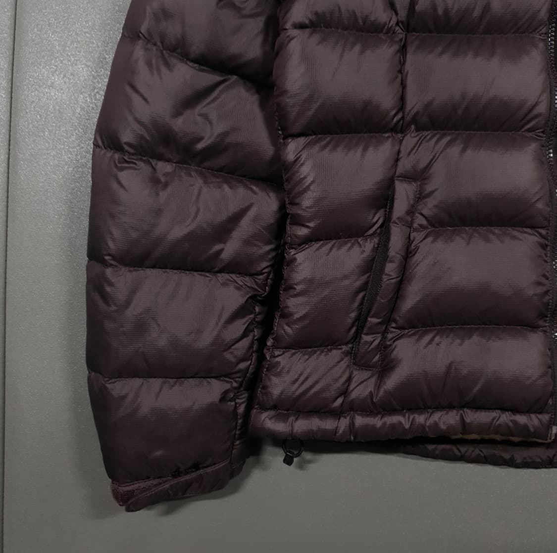 여성 M (85) 노스페이스 눕시 2 구스다운 후드 패딩 점퍼 브라운 상품이미지4