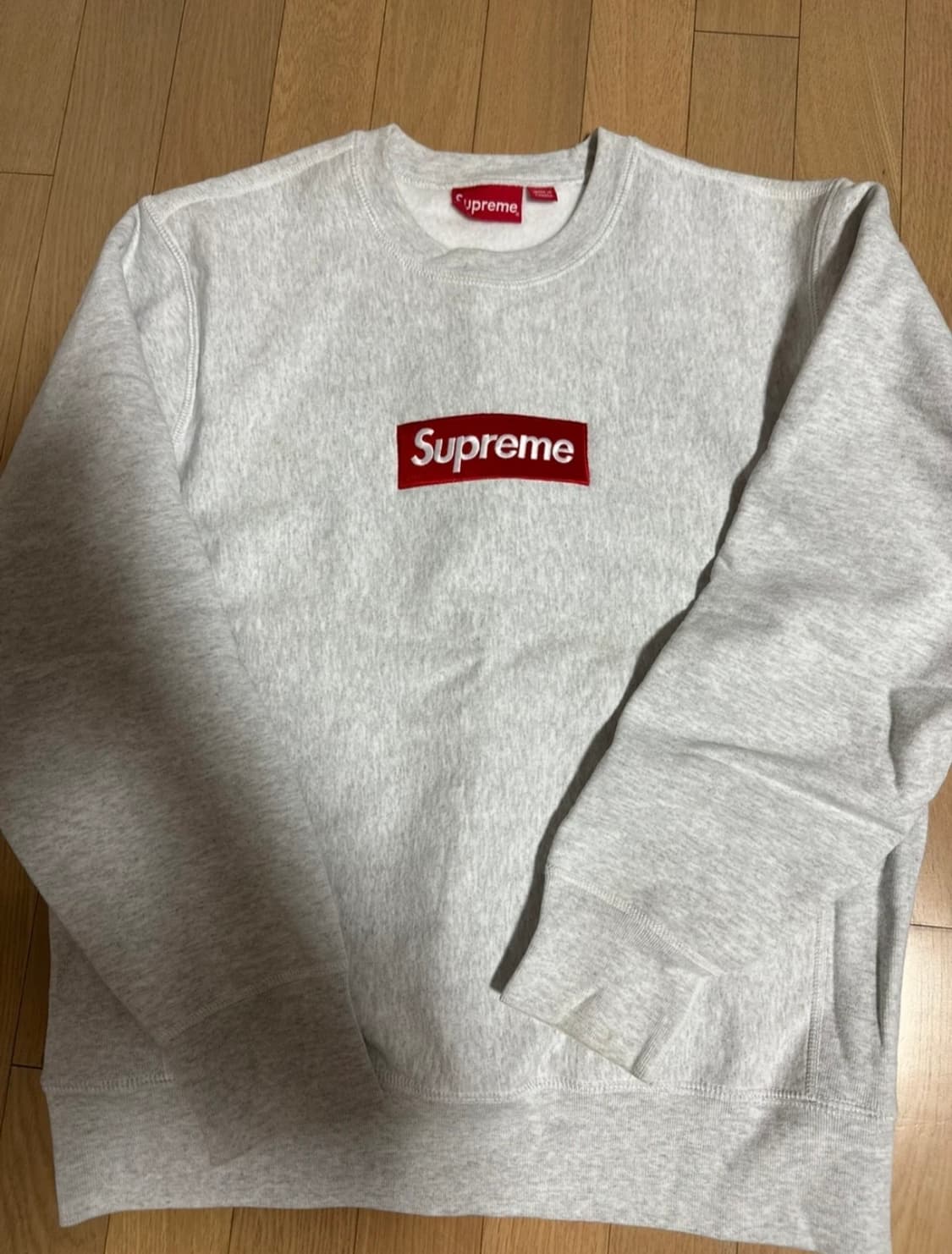 18FW 슈프림 박스로고 맨투맨 애쉬 그레이 M사이즈 상품이미지2