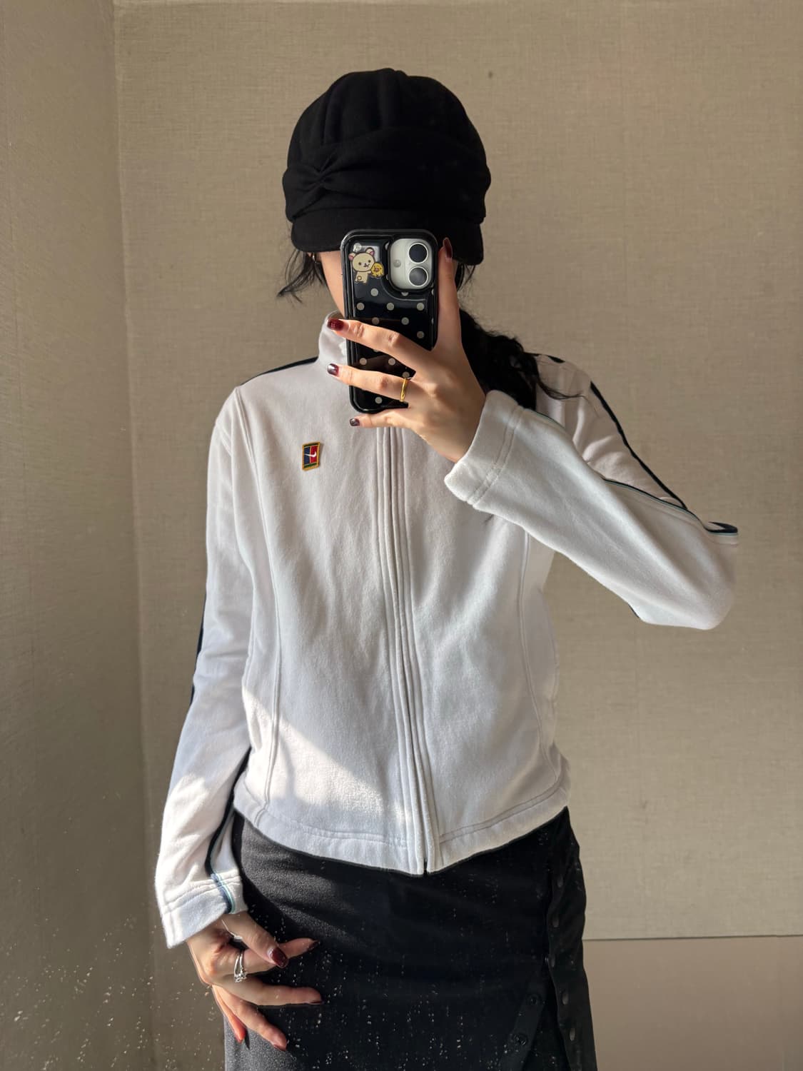 나이키 00s 화이트 면집업 상품이미지1