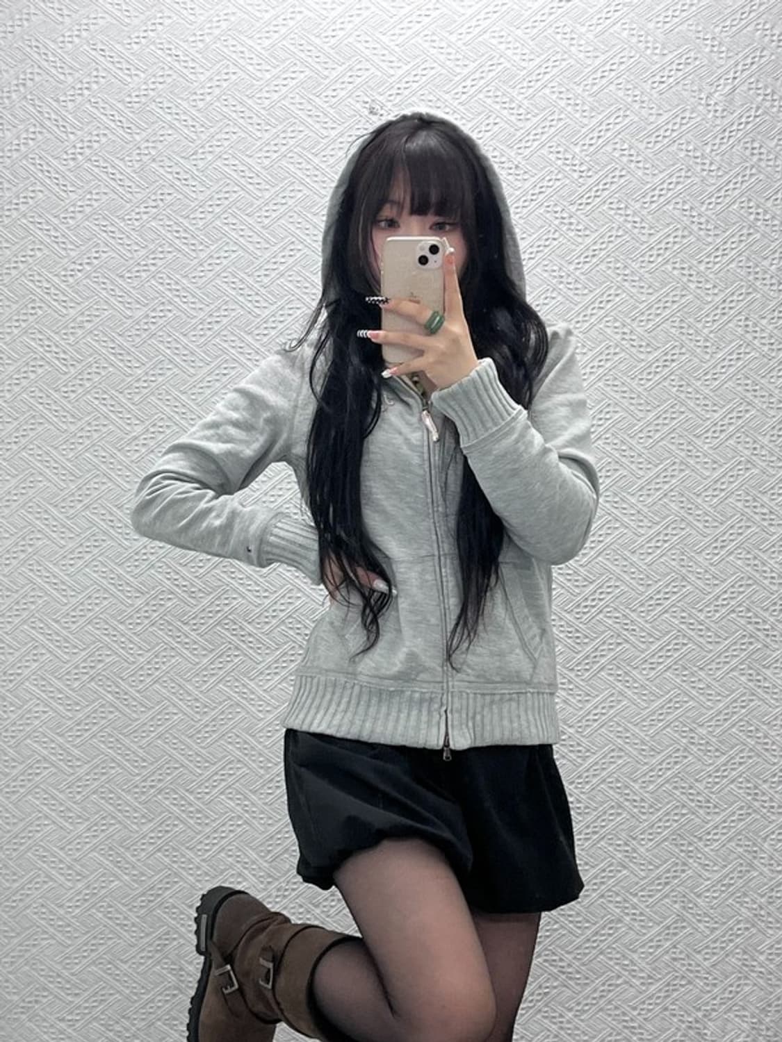 타미힐피거 빈티지 캐주얼 슬림핏 양털 후드집업 M C10680 상품이미지2