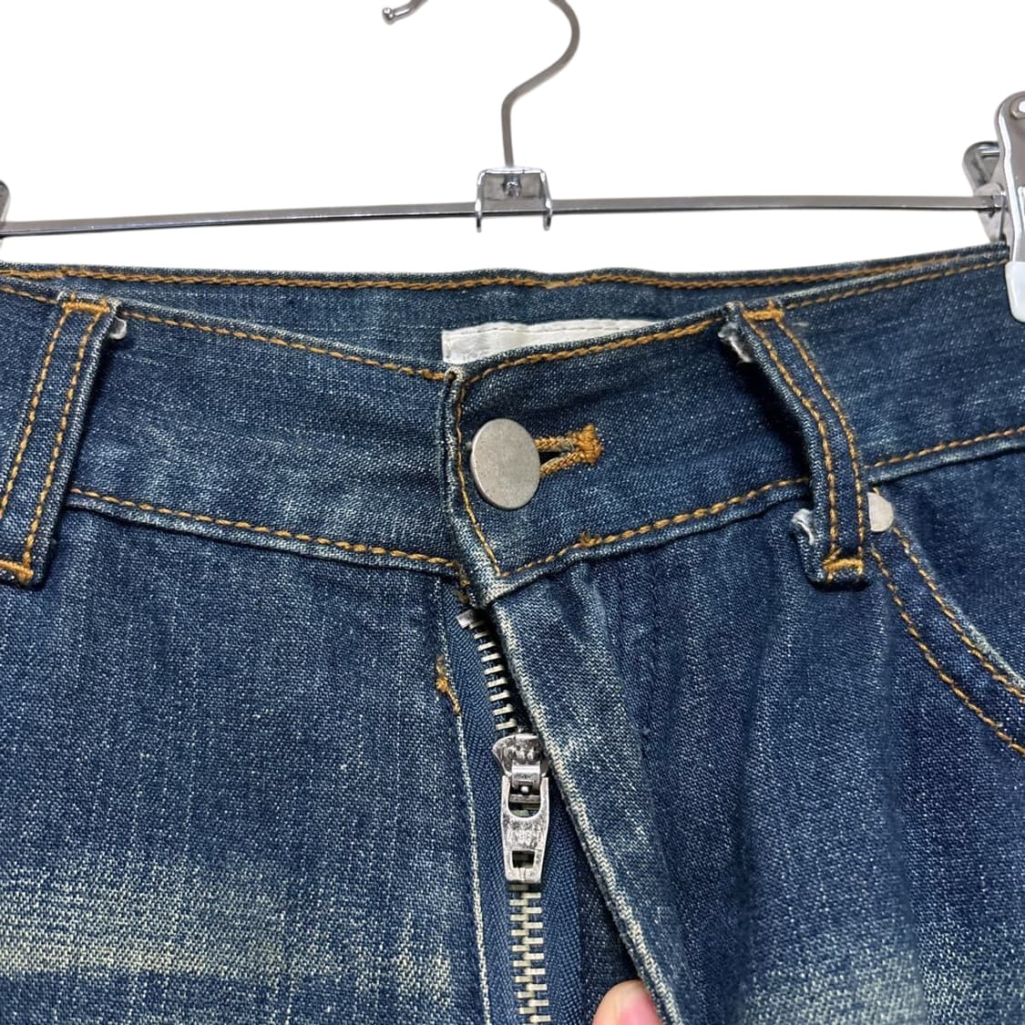 넘버나인 02ss 아카이브 레터링패치 데님팬츠 상품이미지3