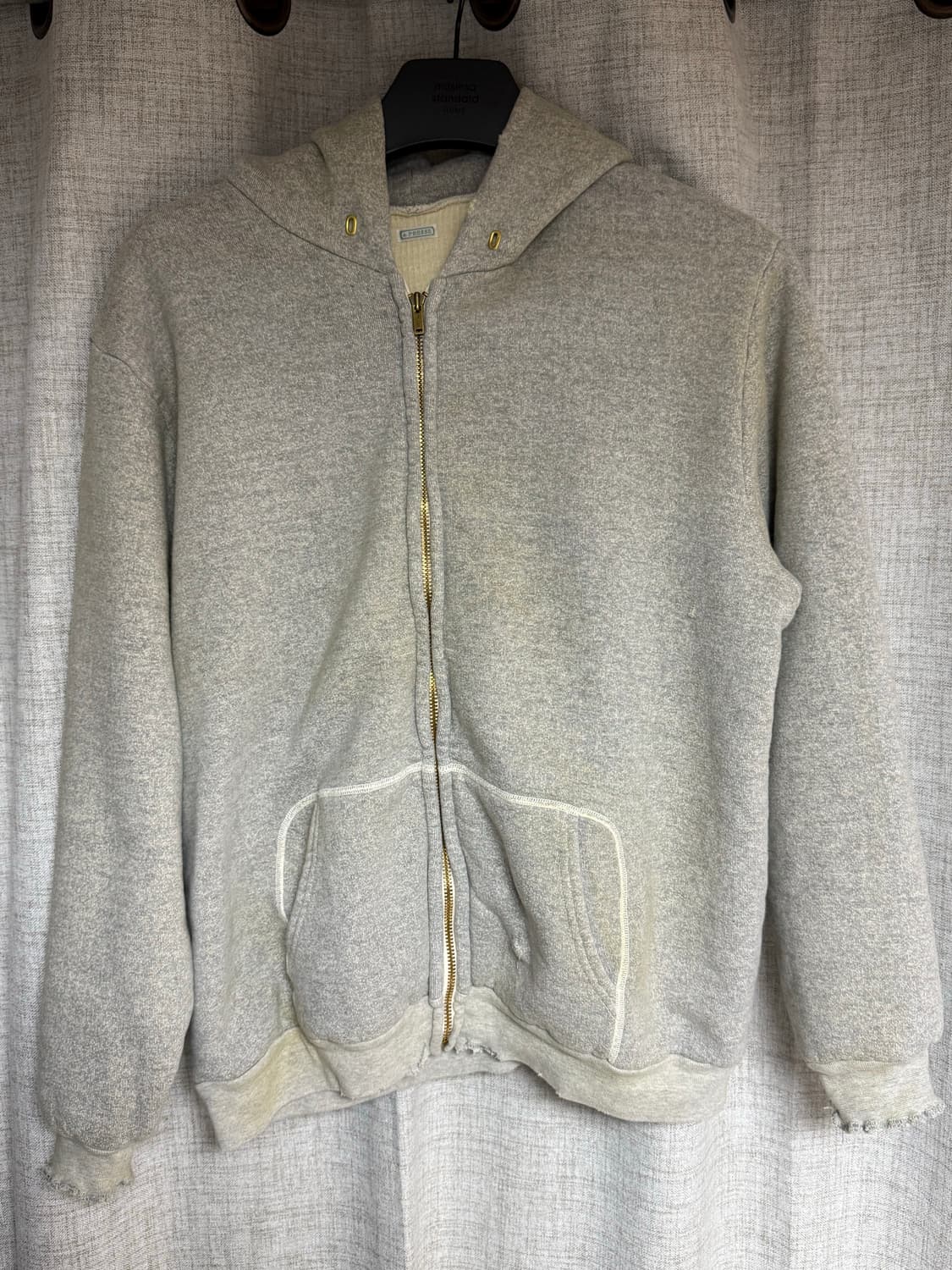 [2]아프레쎄 24fw 빈티지 후드집업 그레이 상품이미지2