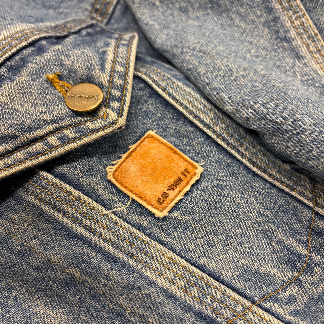 [XL] 00s 칼하트 J12DST 데님 자켓 청자켓 B977 상품이미지4