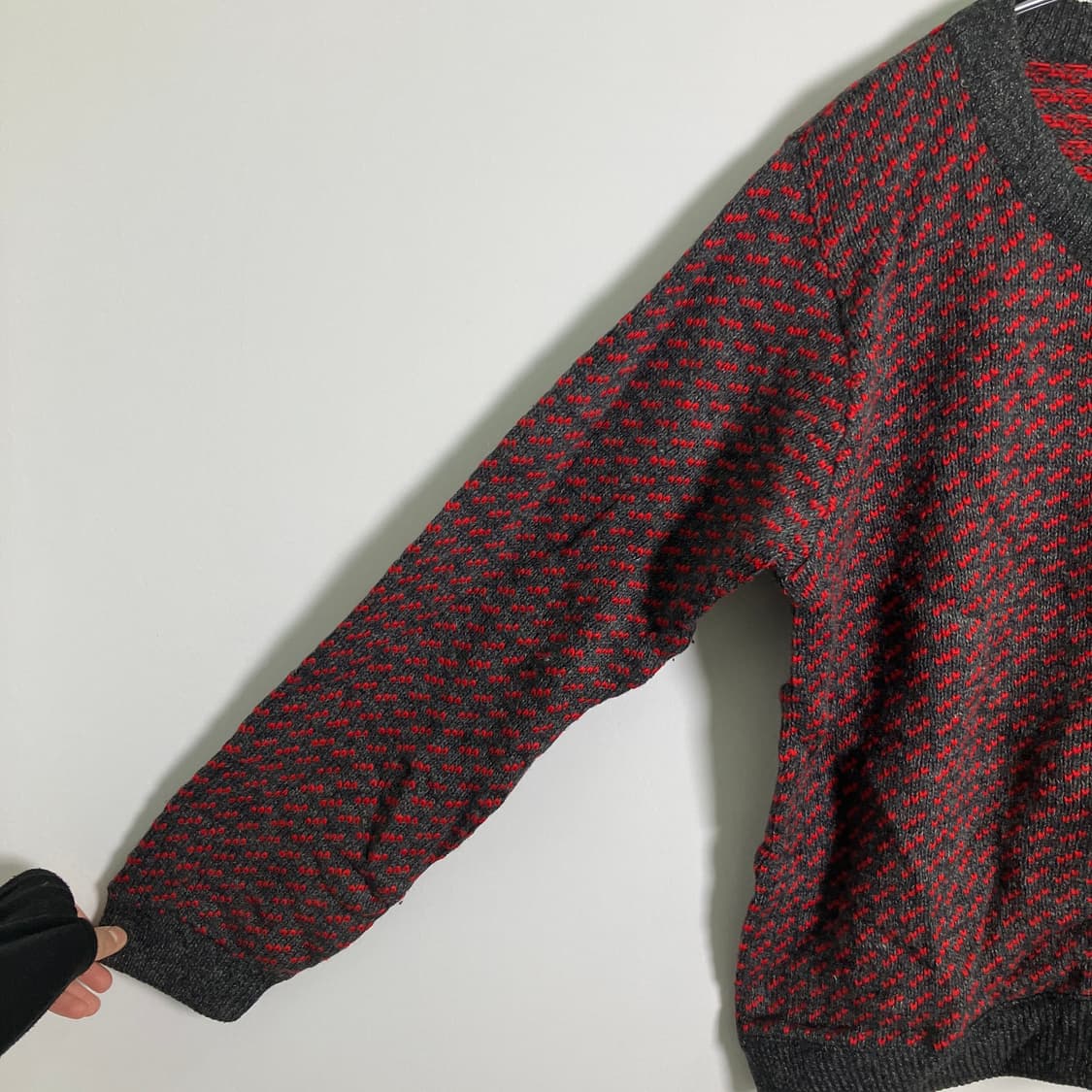 70's 엘엘빈 버드아이 패턴 울 가디건 상품이미지6