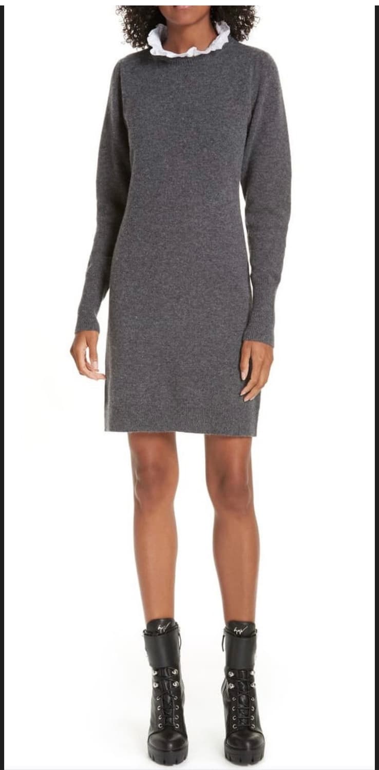 산드로 그레이 엘리어트 칼라 울 원피스 상품이미지1