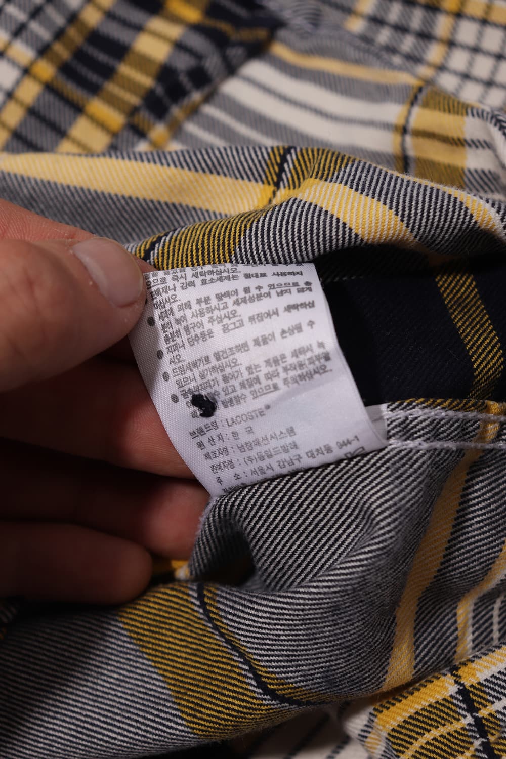 LACOSTE 체크 슬림핏 셔츠 women L 상품이미지6