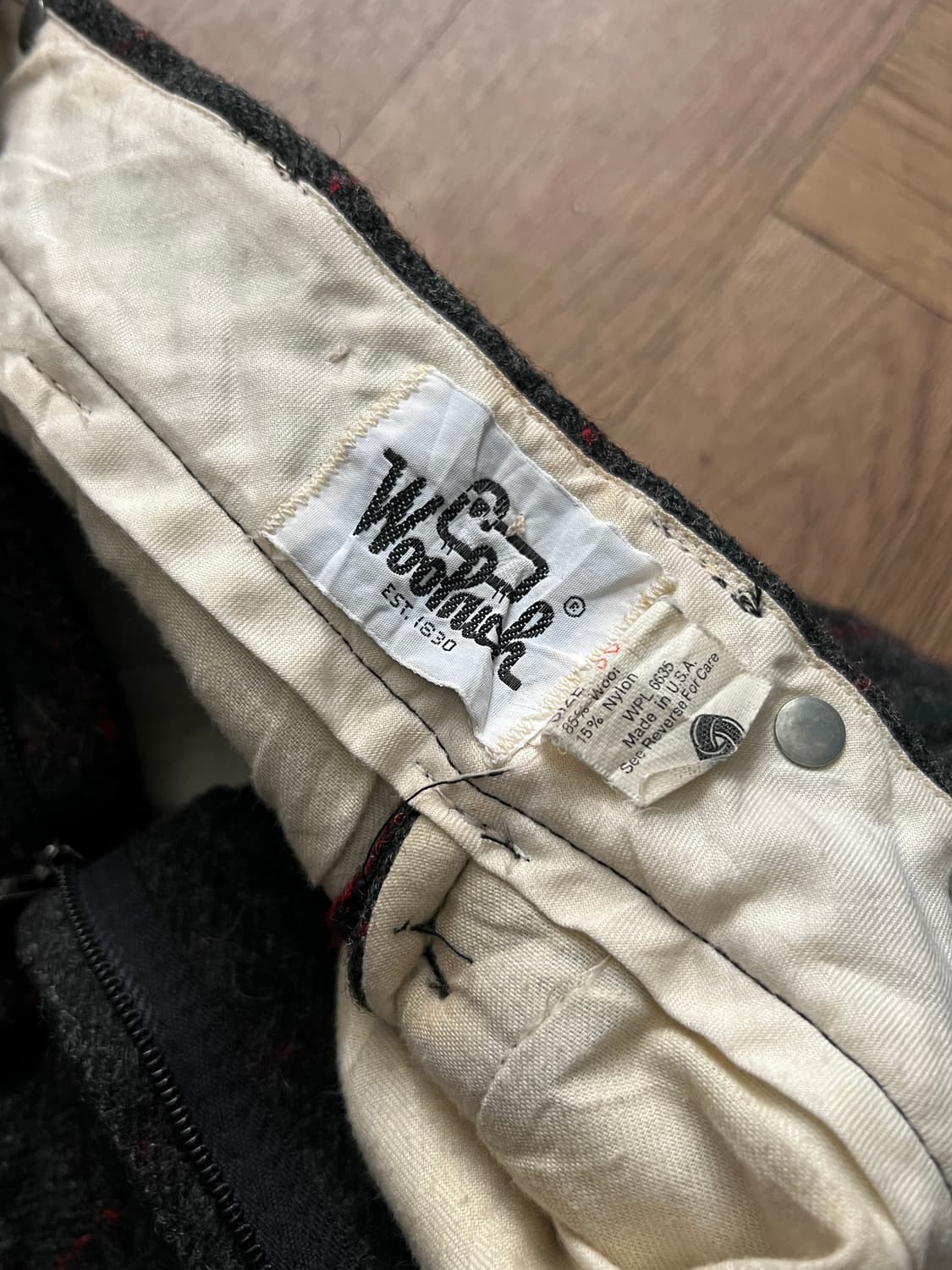 [30]80's 울리치 Made in USA 체크 울 트라우저 팬츠 상품이미지6