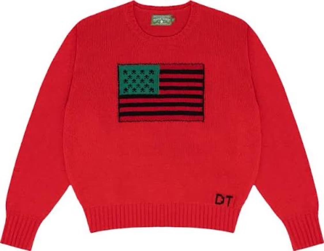 데님 티어스 아프리카 스웨터 니트 레드 상품이미지1