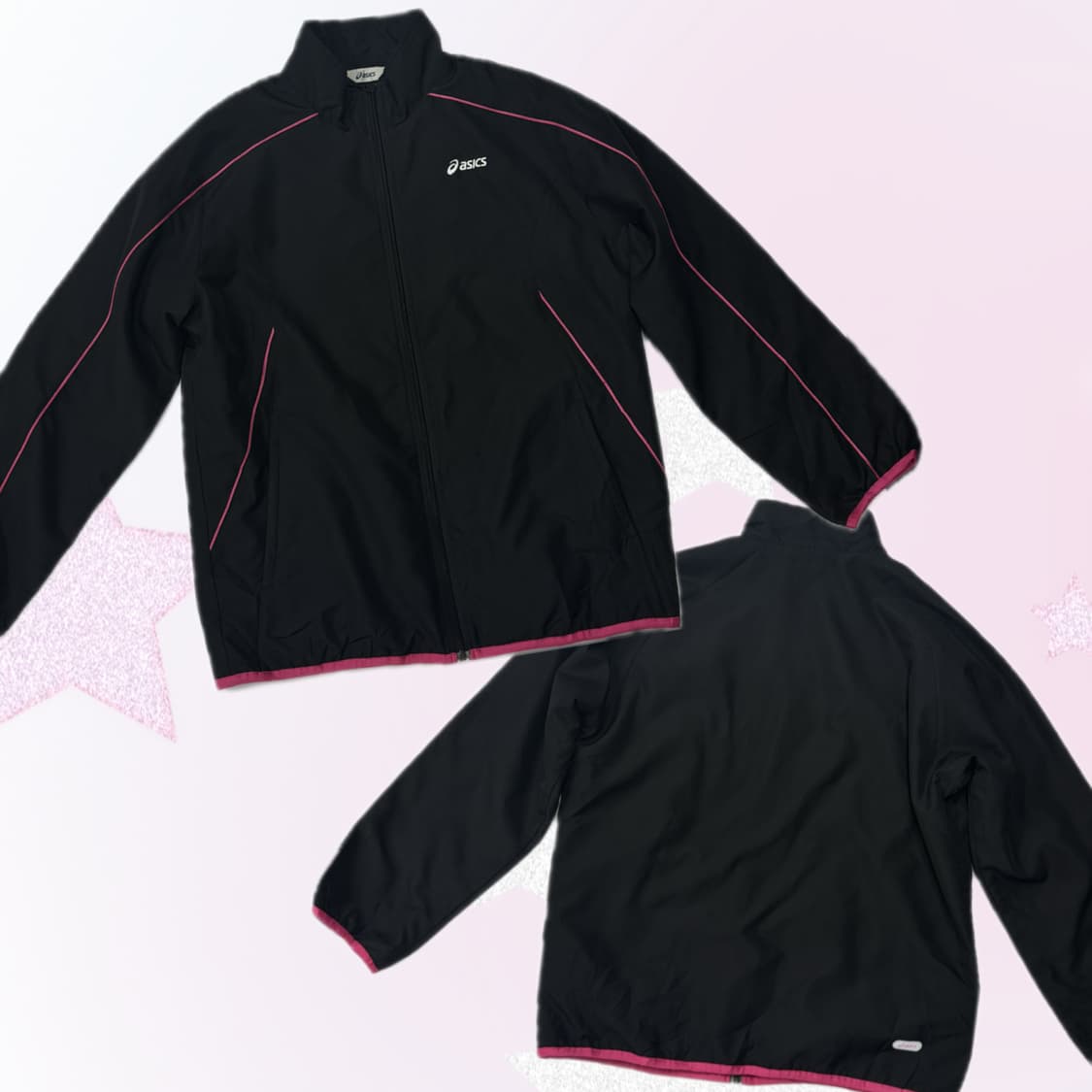 재팬 아식스 핑크 포인트 바람막이 스포티 코프코어 빈티지 아우터 괴짜룩 상품이미지1
