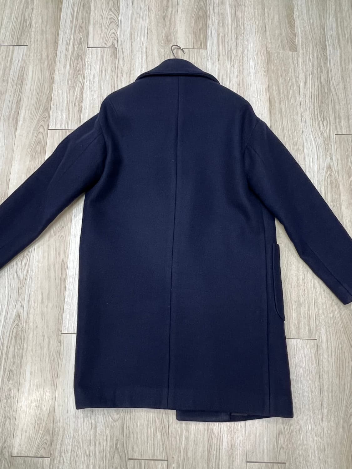 TIME 타임 포스트모던 오버사이즈 남성 네이비 코트 상품이미지3