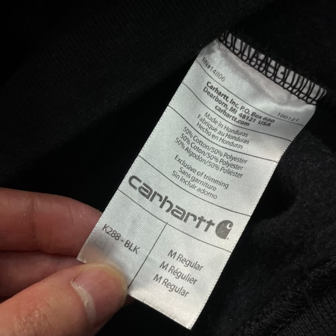 100 칼하트 사이드 레터링 후드티  상품이미지4