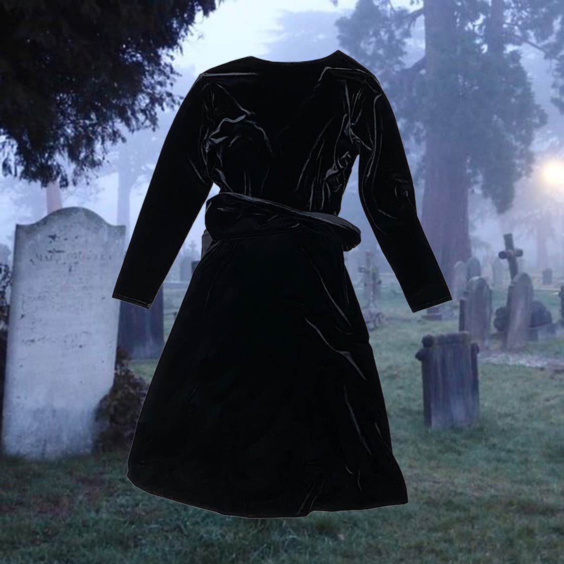 벨벳 벨트 롱원피스 상품이미지2