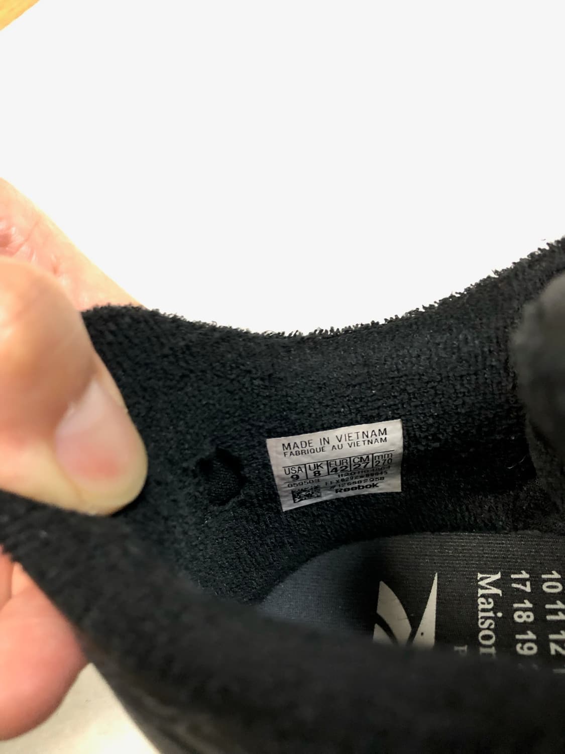 42) 마르지엘라 리복 타비 스니커즈 블랙 상품이미지3