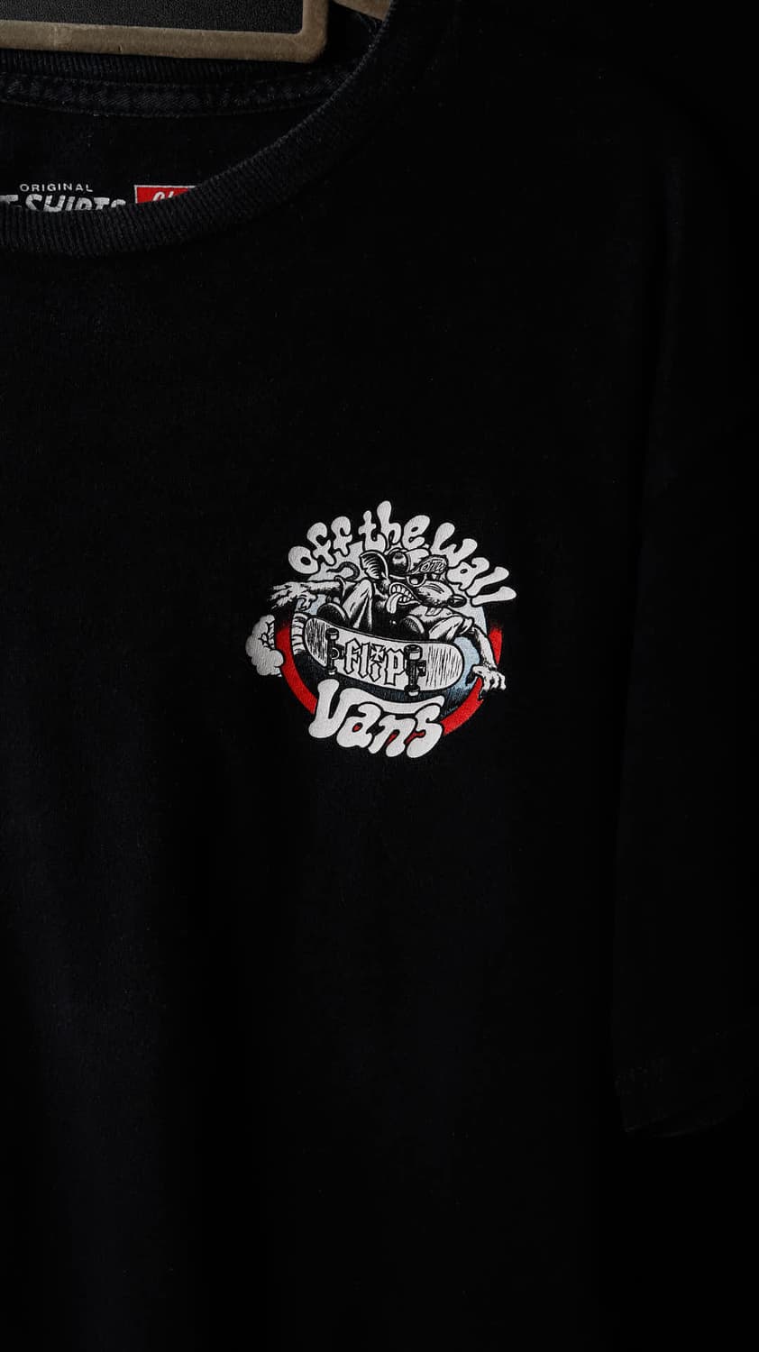 반스 검정 프린팅 티셔츠 상품이미지3