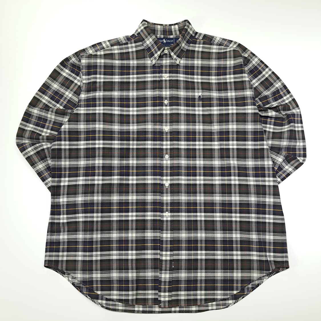 CN854 XL 폴로 랄프로렌 모던 블랙워치 타탄체크 긴팔 셔츠 남방 상품이미지1