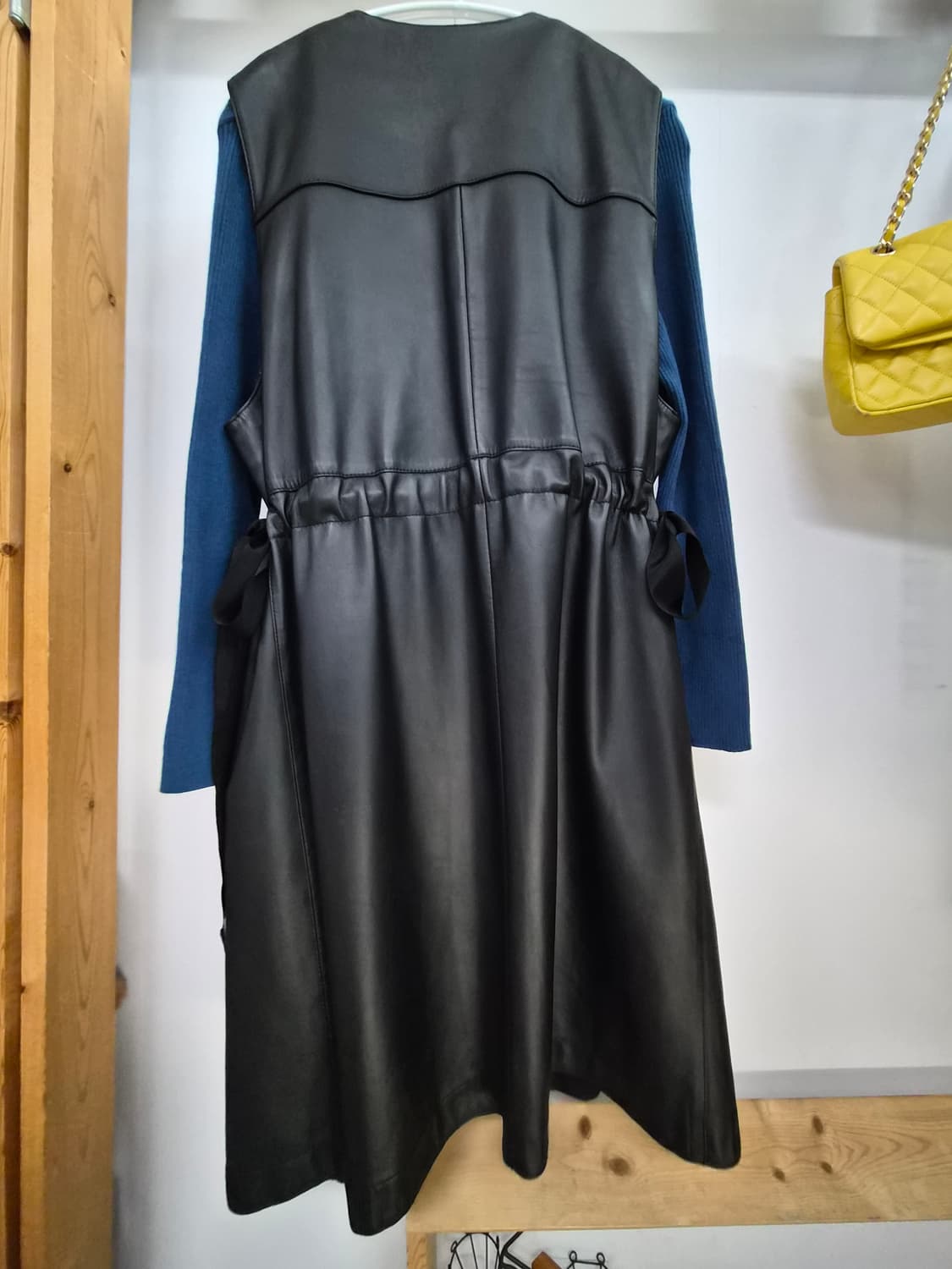 편집샾 양가죽 리본 롱 베스트 상품이미지6