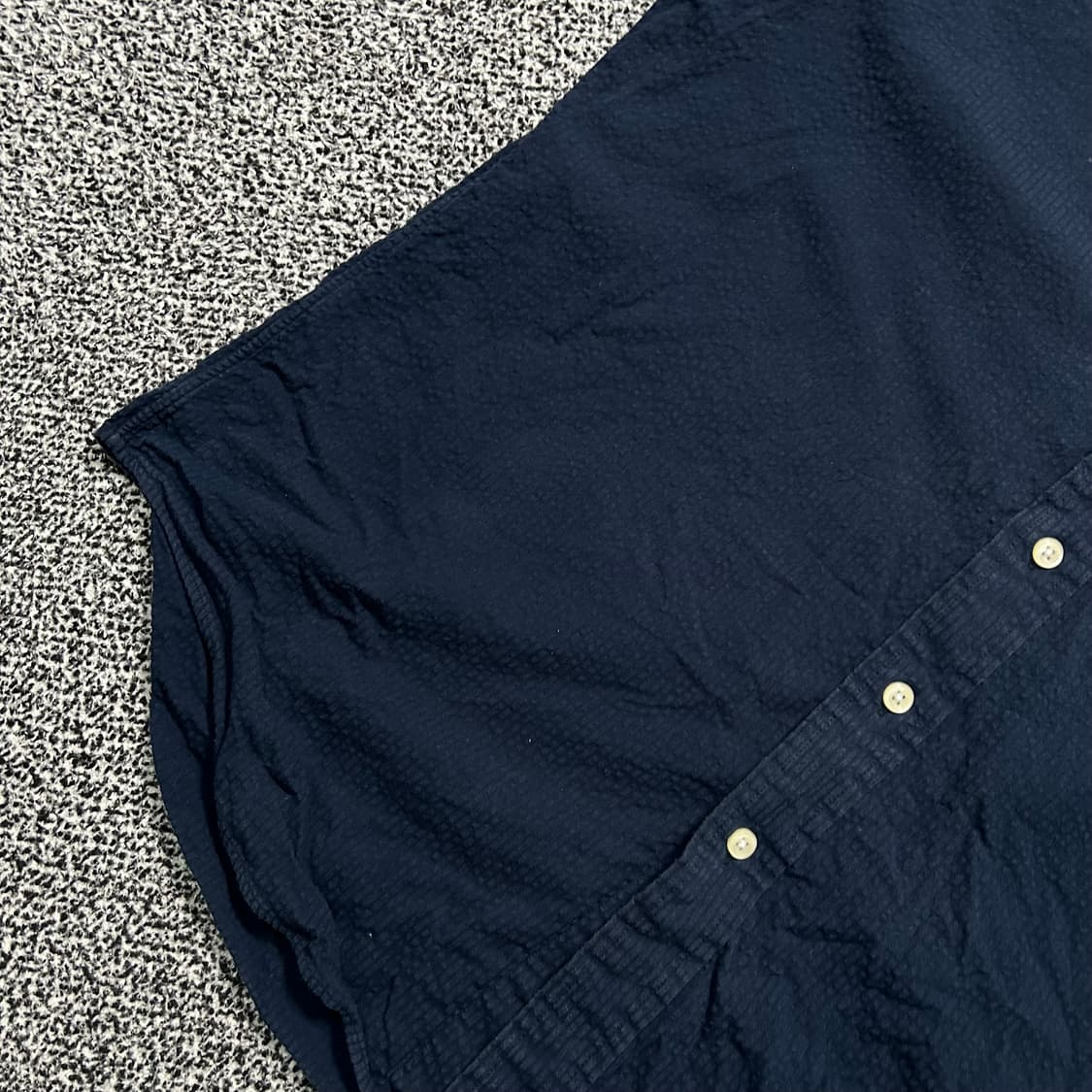 폴로(POLO RalphLauren)네이비 시워서커 반팔 셔츠 상품이미지3