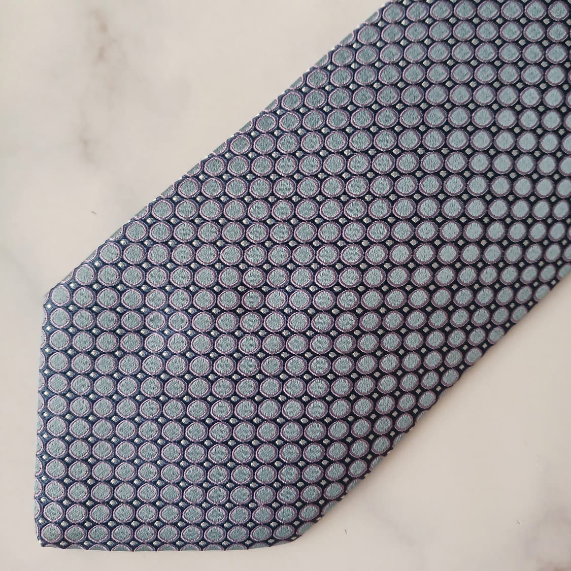 휴고보스 실크 블루 자카드 넥타이 8.4cm A~A+등급 E737 상품이미지5