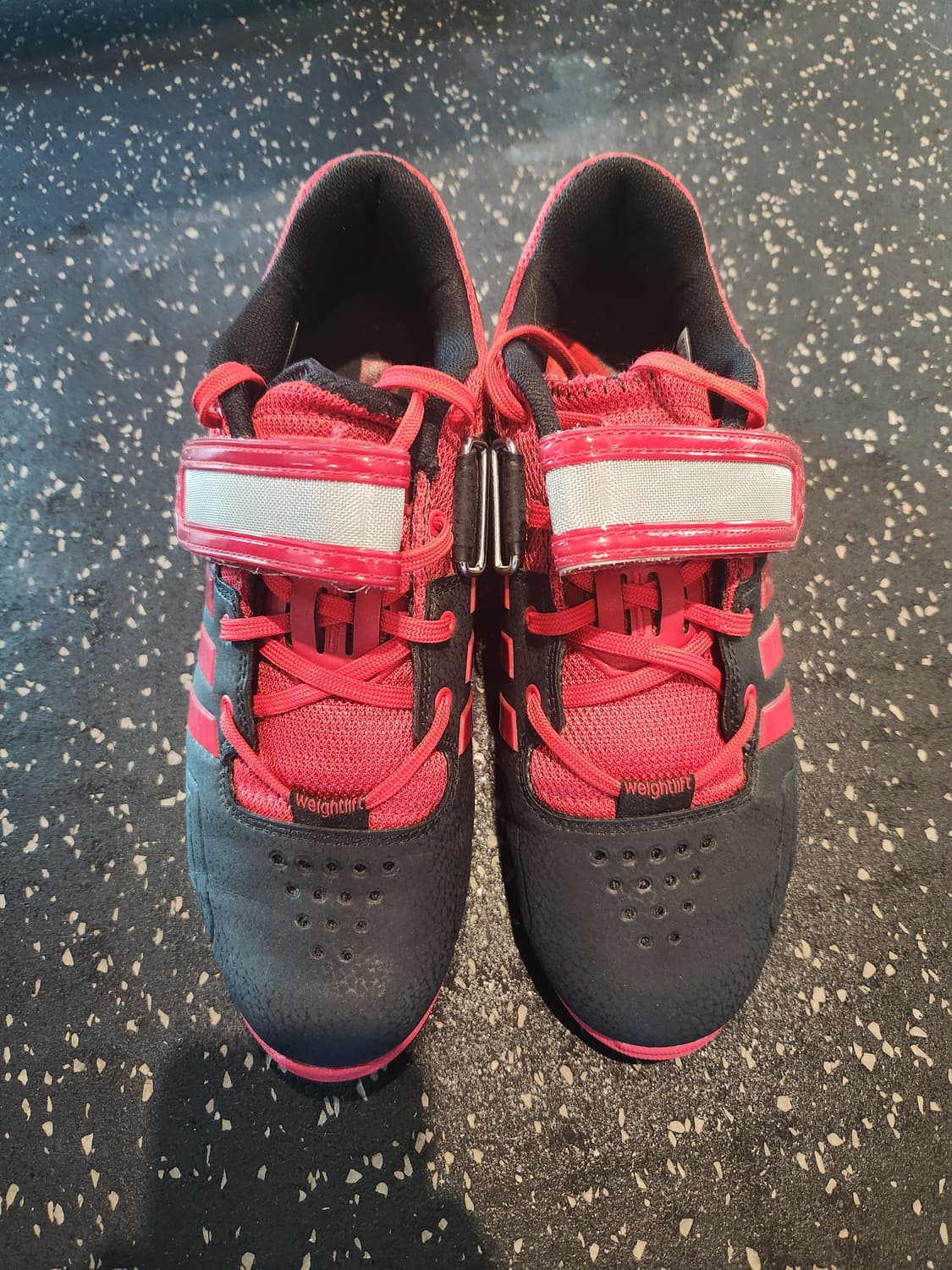 260mm us8 아디파워1 검빨 역도화 상품이미지1