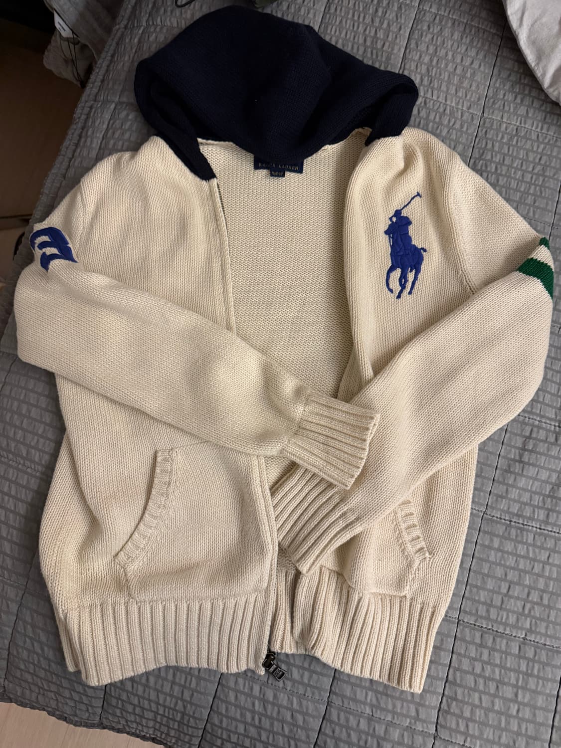 폴로 빅포니 니트 후드집업 상품이미지1