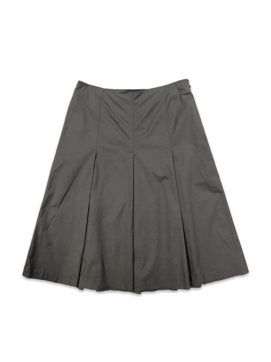 빈티지 그레이 플리츠 미디 스커트 상품이미지1