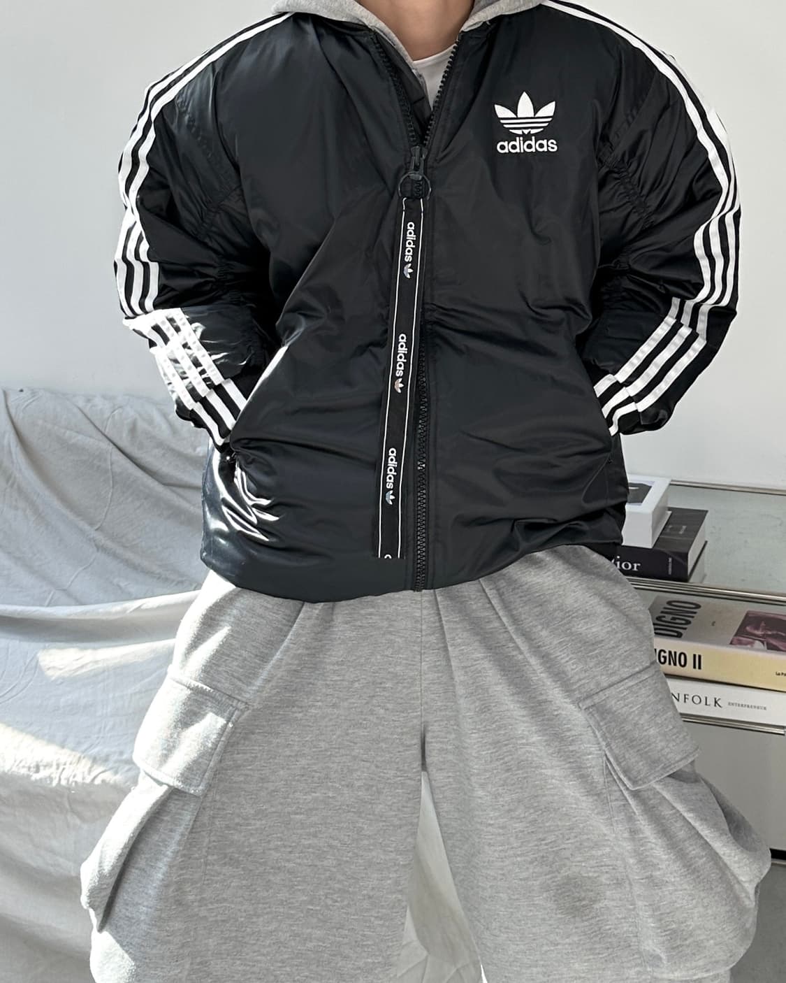 아디다스 투웨이 빅로고 봄버 자켓 XL 상품이미지3