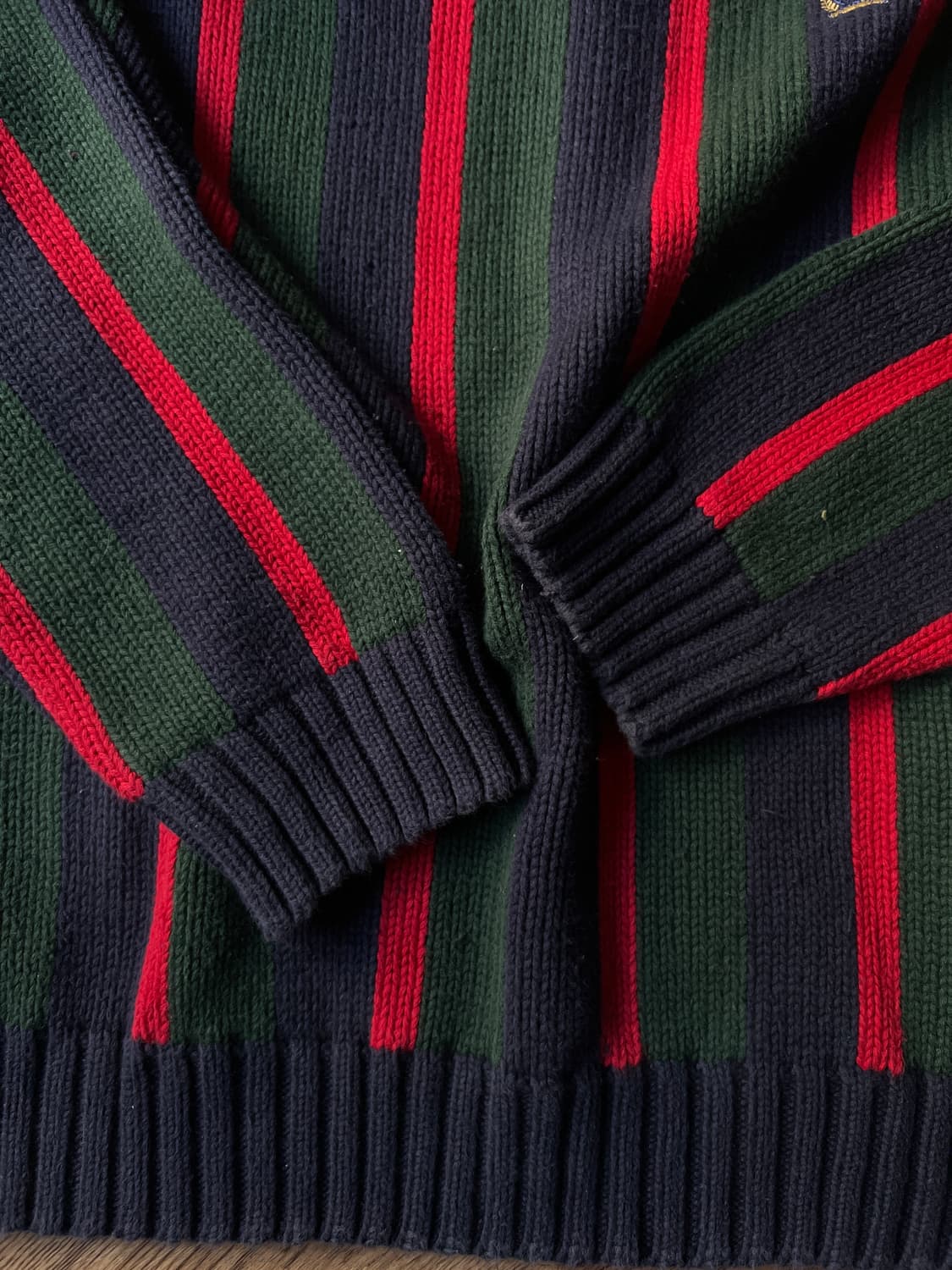 [XL]90's 타미힐피거 멀티컬러 스트라이프 코튼 니트 상품이미지4