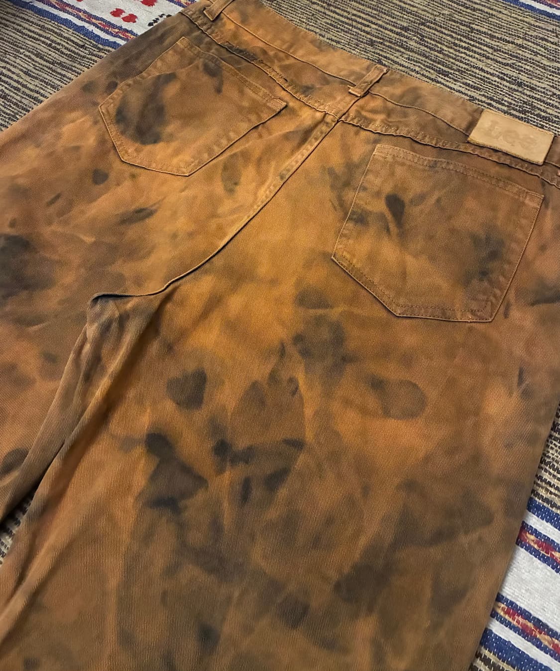 (32~36)90s LEE 리 빈티지 다잉 타이다이 데님팬츠 상품이미지8